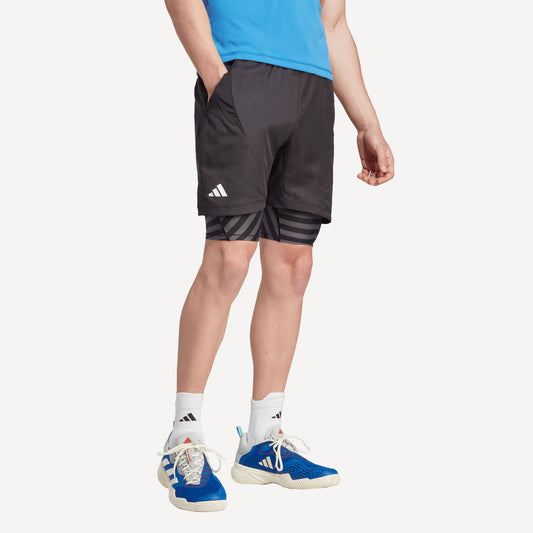 adidas New York Pro Men's 2IN1 Tennis Shorts Black (1)