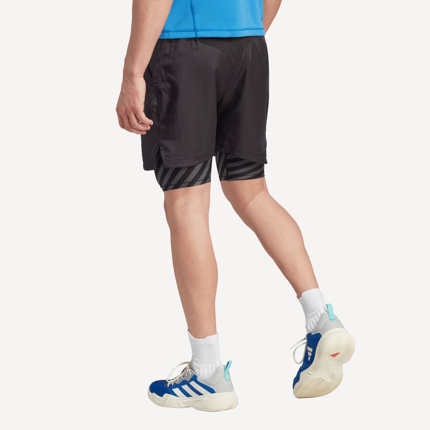 adidas New York Pro Men's 2IN1 Tennis Shorts Black (2)