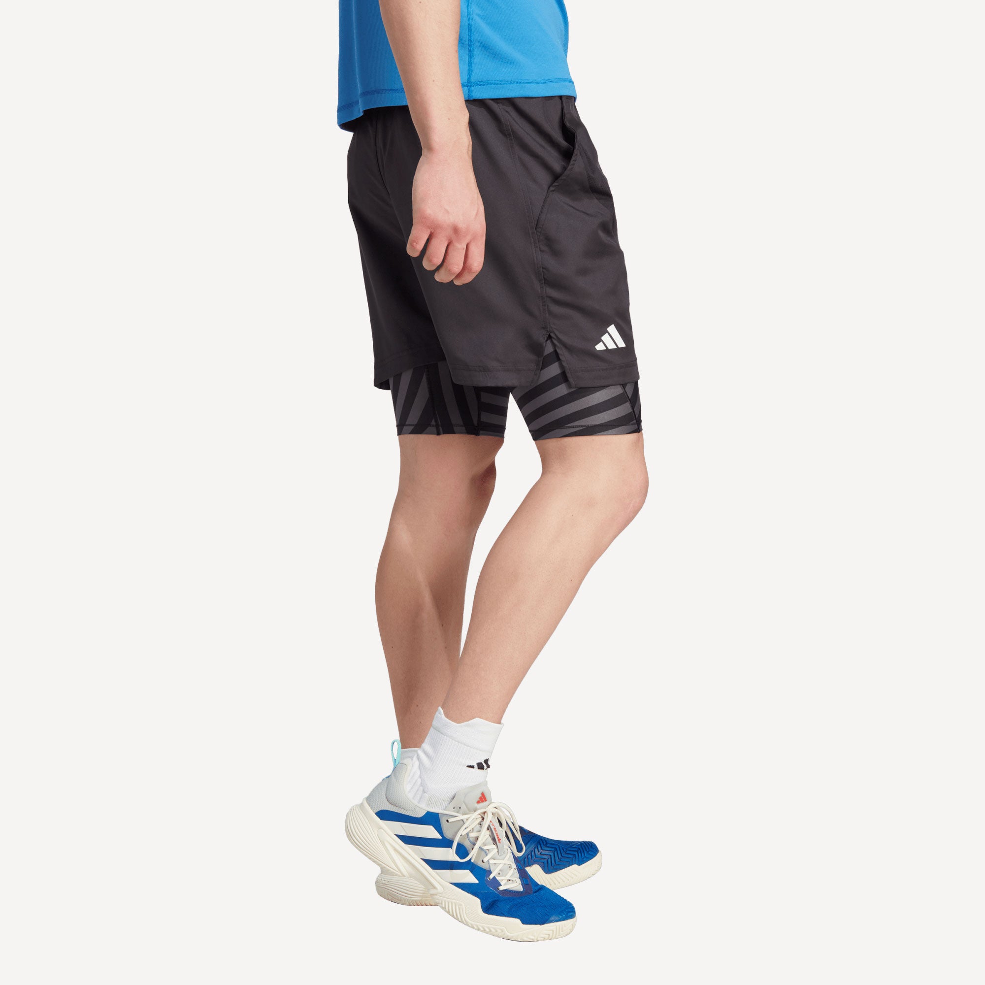adidas New York Pro Men's 2IN1 Tennis Shorts Black (3)