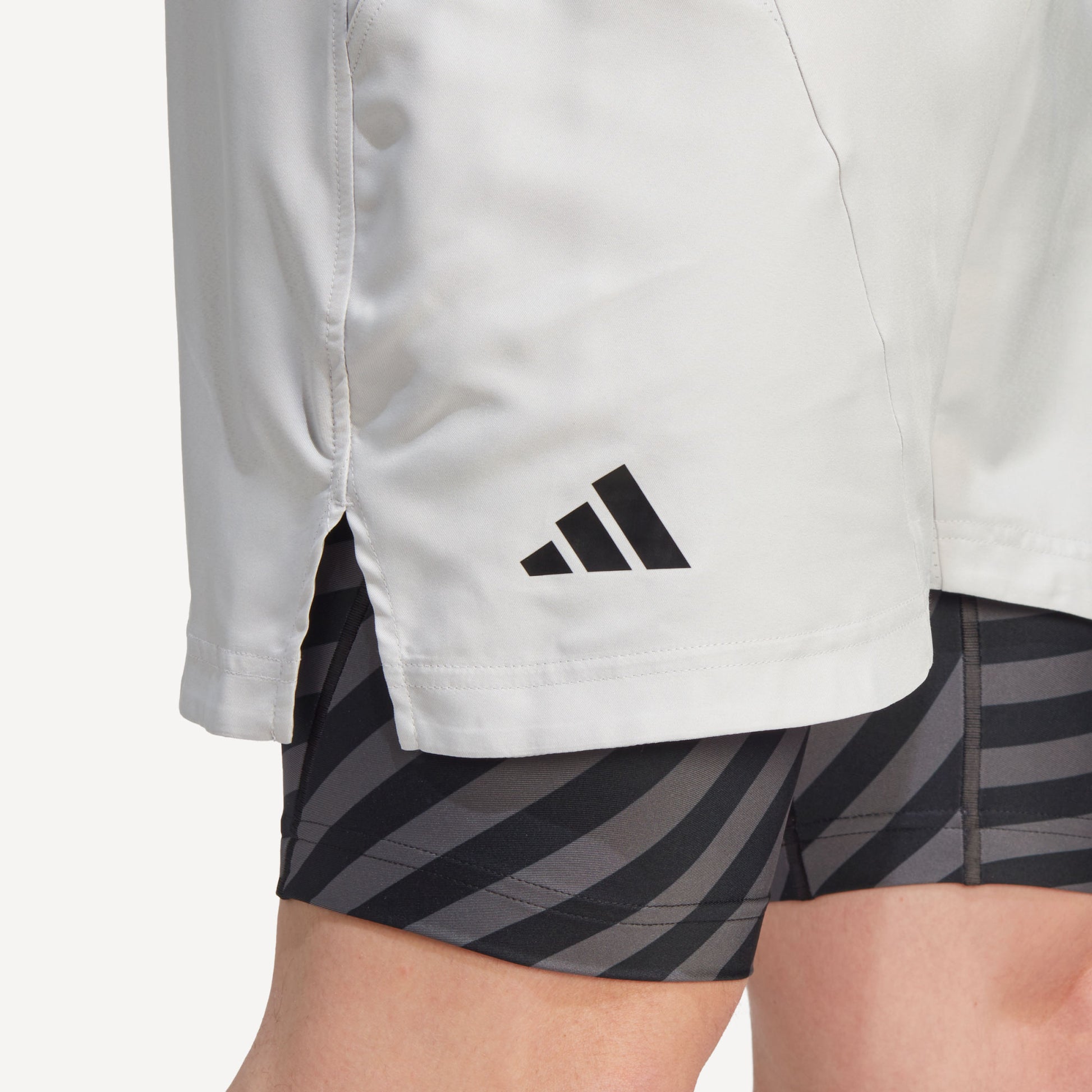 adidas New York Pro Men's 2IN1 Tennis Shorts Grey (5)