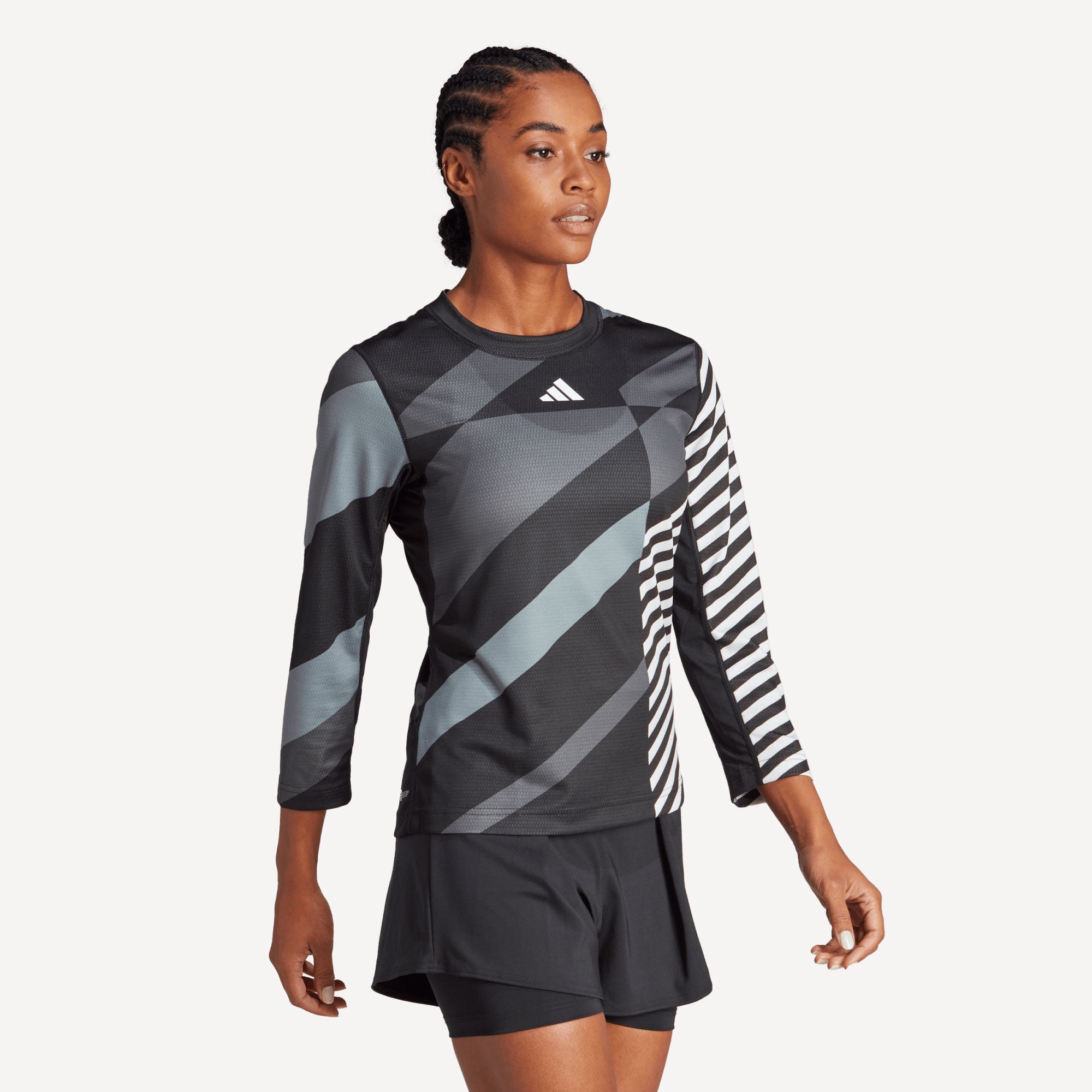 adidas New York Pro Women's 3/4 Long Sleeve Tennis Shirt Black (4)