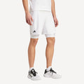 adidas Pro London Men's Tennis Shorts and Inner Shorts Set - White (1)