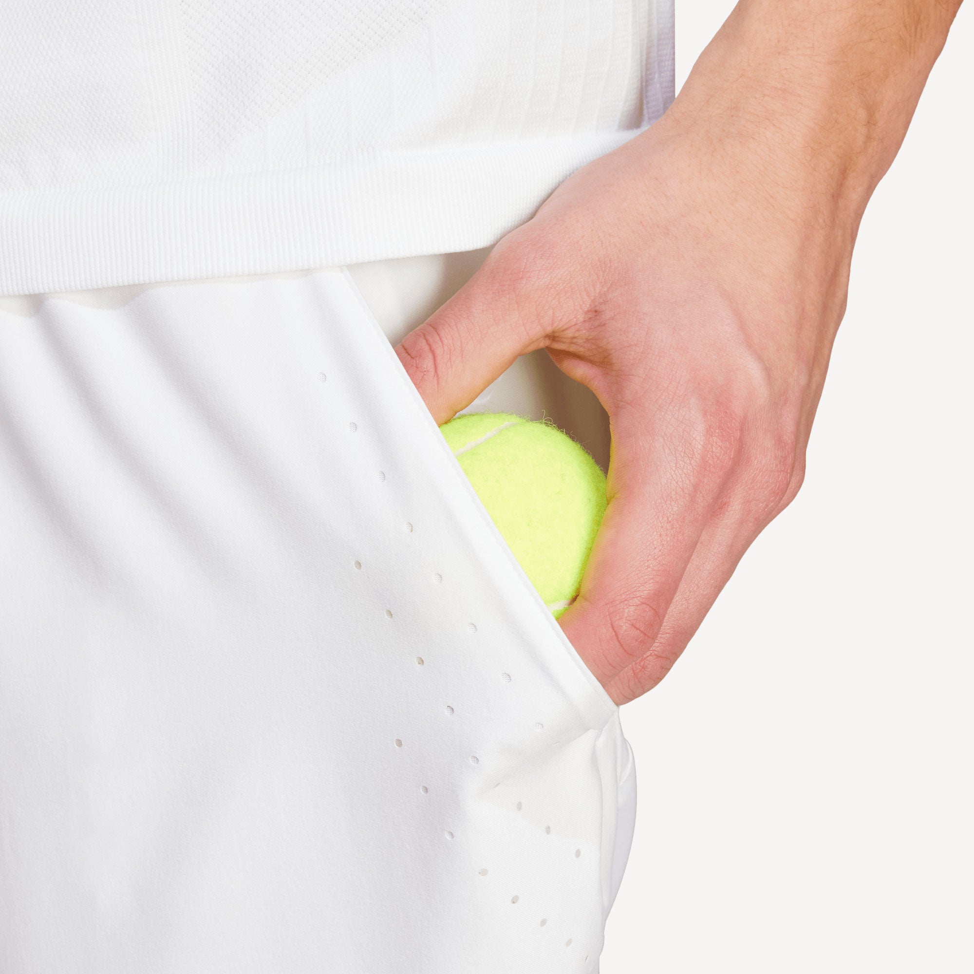 adidas Pro London Men's Tennis Shorts and Inner Shorts Set - White (5)