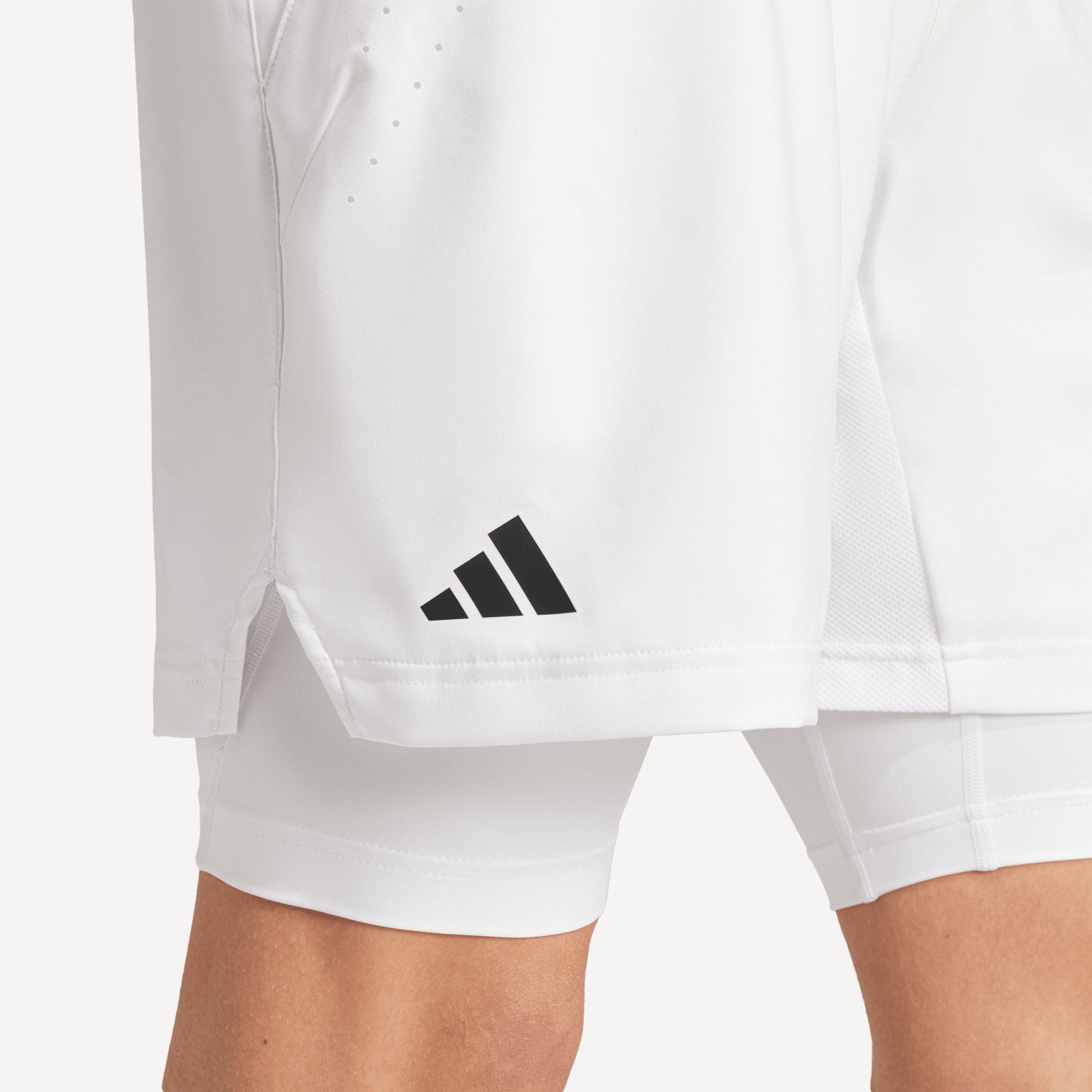 adidas Pro London Men's Tennis Shorts and Inner Shorts Set - White (6)