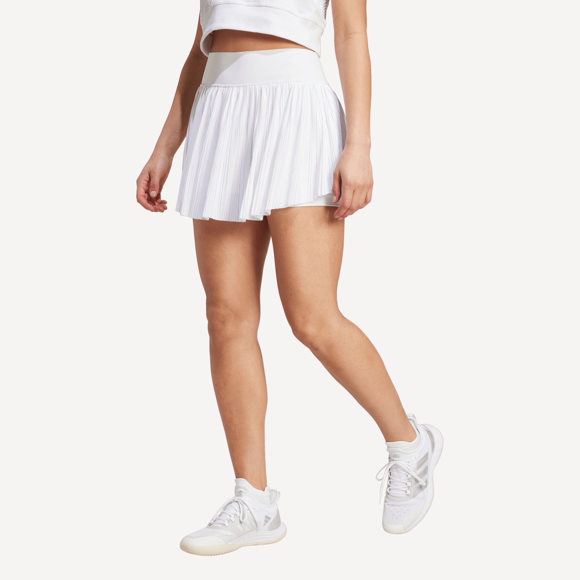 adidas Pro London Women's Pleat Tennis Skirt - White (1)