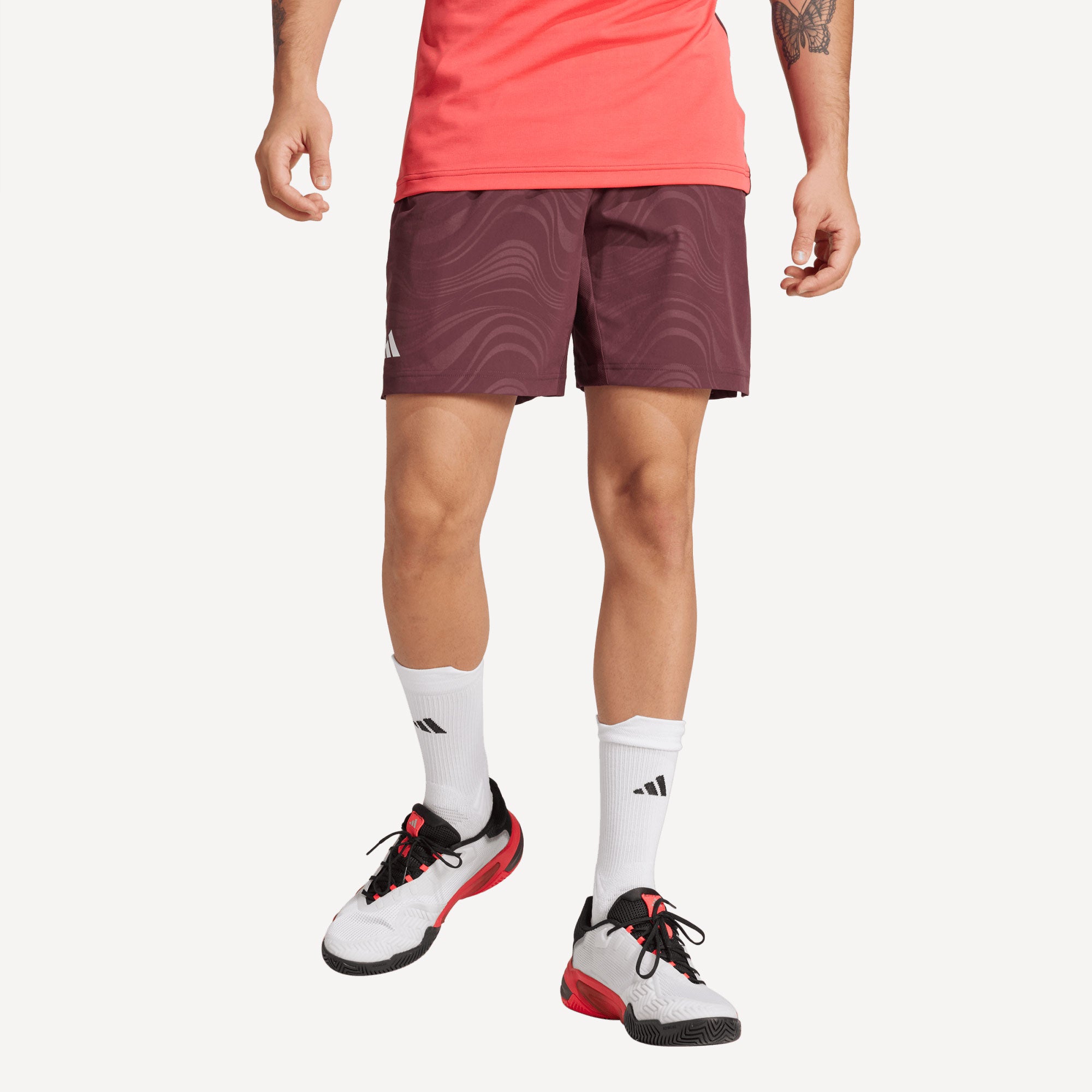 adidas Pro Melbourne Men's Ergo 7-Inch Tennis Shorts - Red (1)