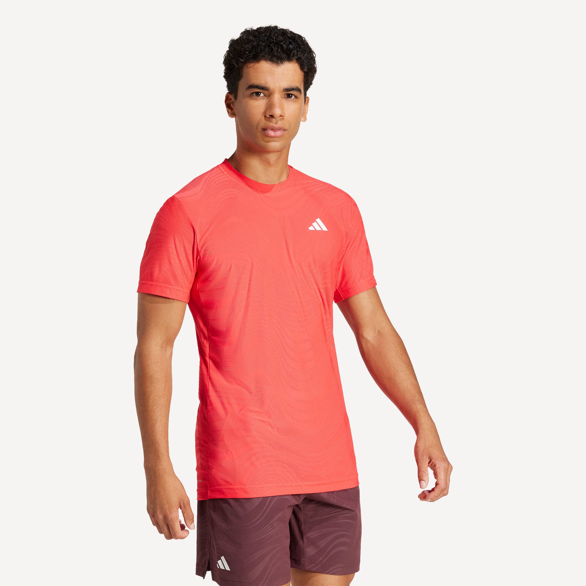 adidas Pro Melbourne Men's Freelift Tennis Shirt - Red (3)