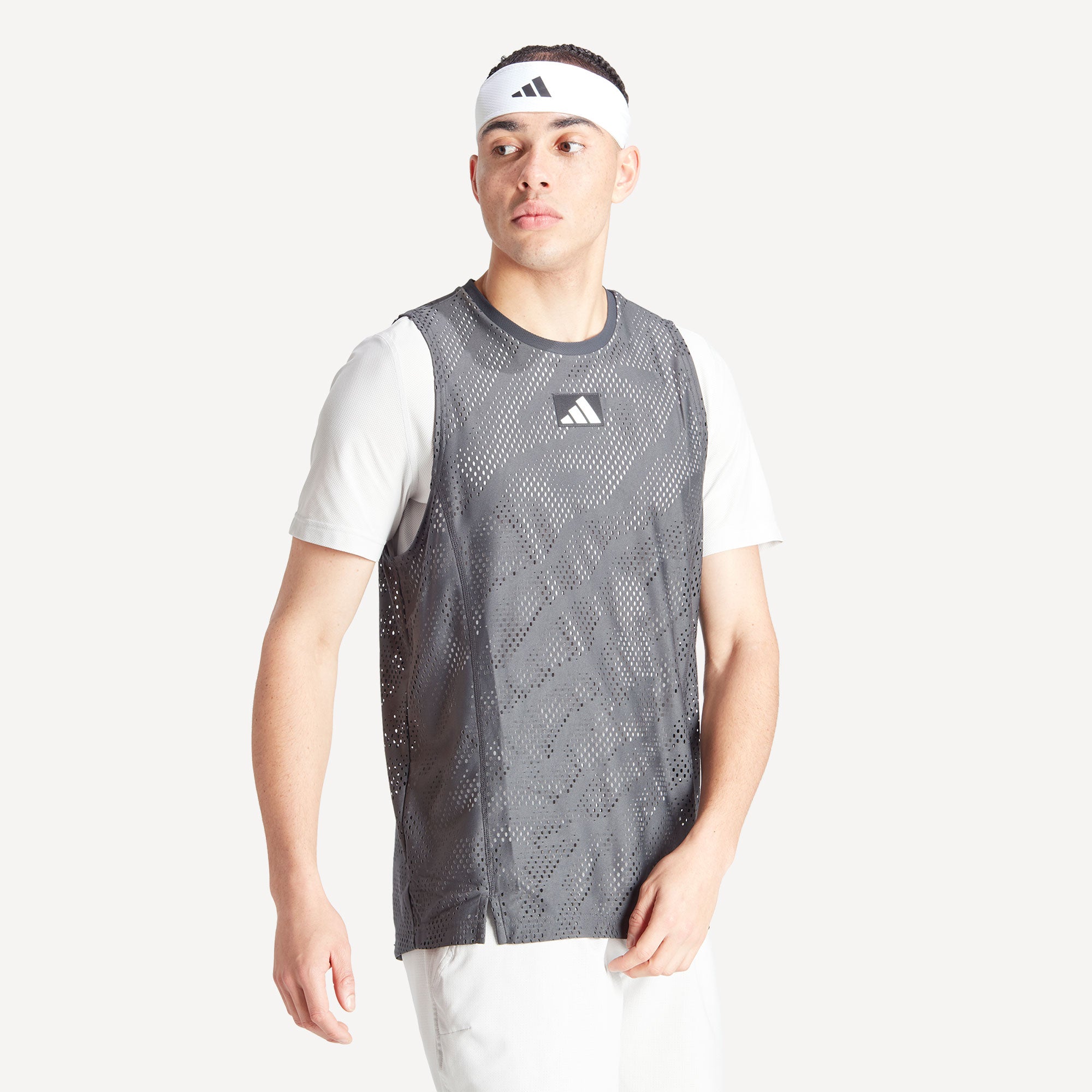 adidas Pro Melbourne Men's Layering Tennis Shirt - Grey (3)