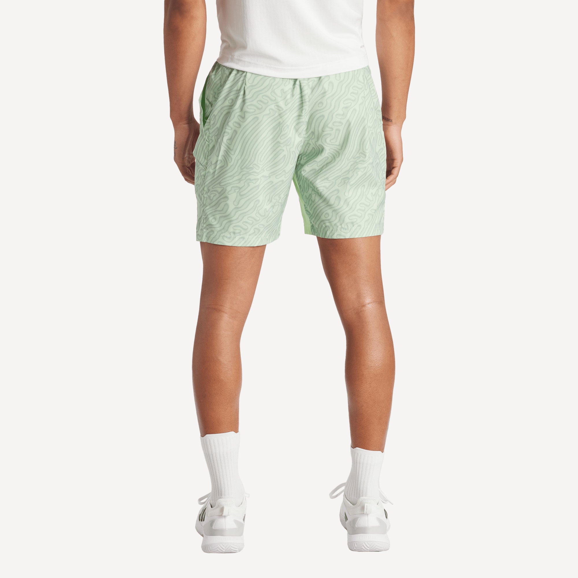adidas Pro Melbourne Men's Printed 7-Inch Tennis Shorts - Green (2)