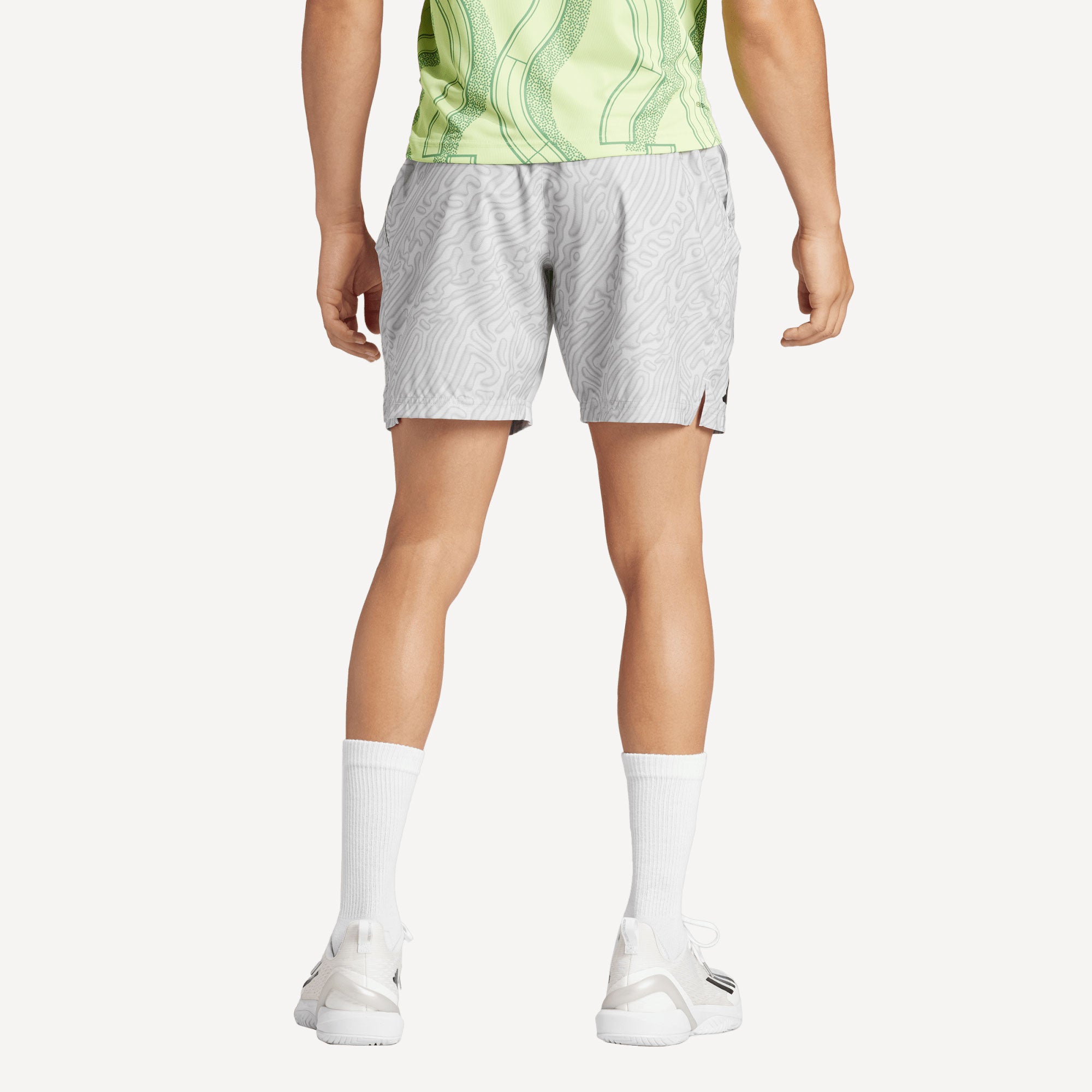 adidas Pro Melbourne Men's Printed 7-Inch Tennis Shorts - Grey (2)