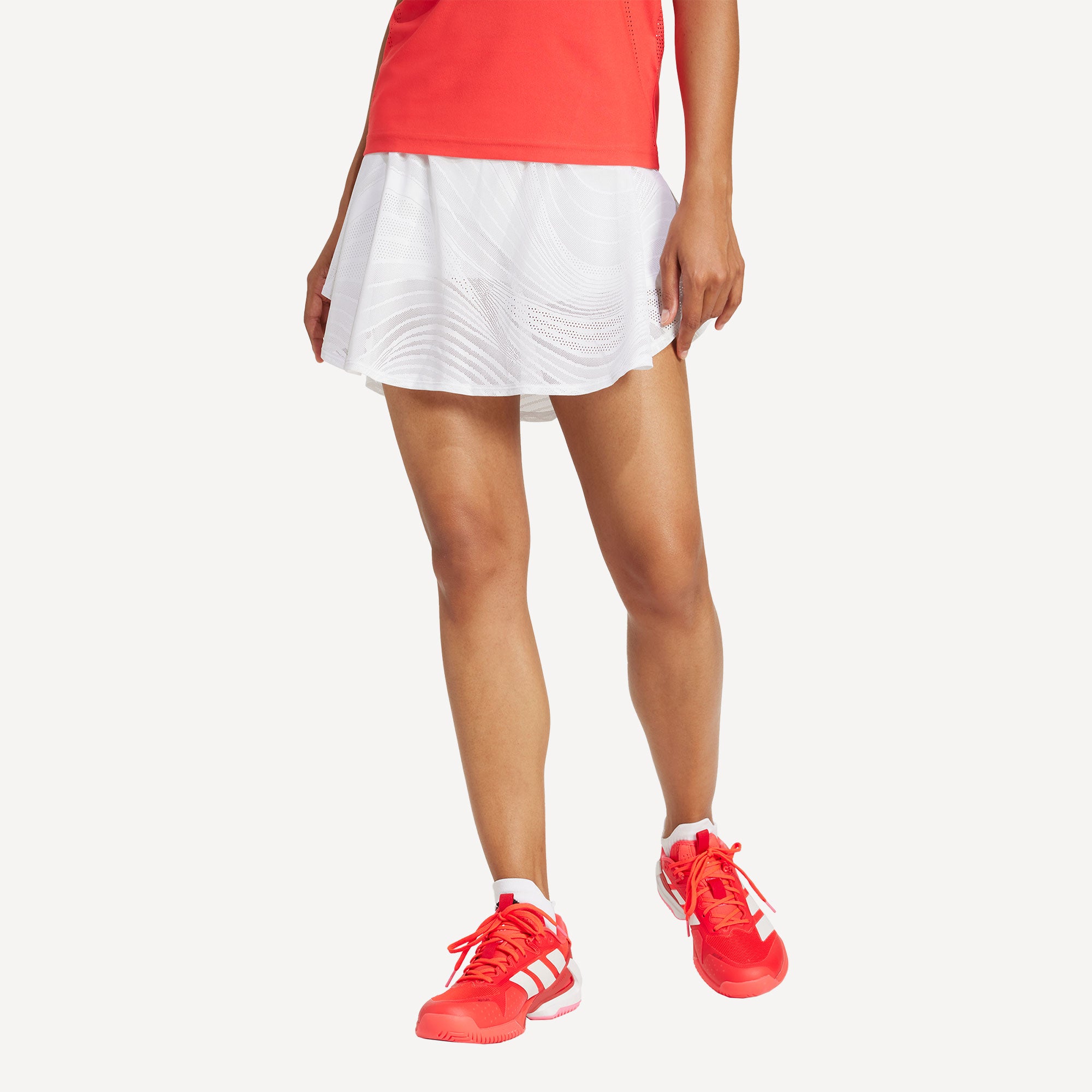 adidas Pro Melbourne Women's Print Tennis Skirt - White (1)