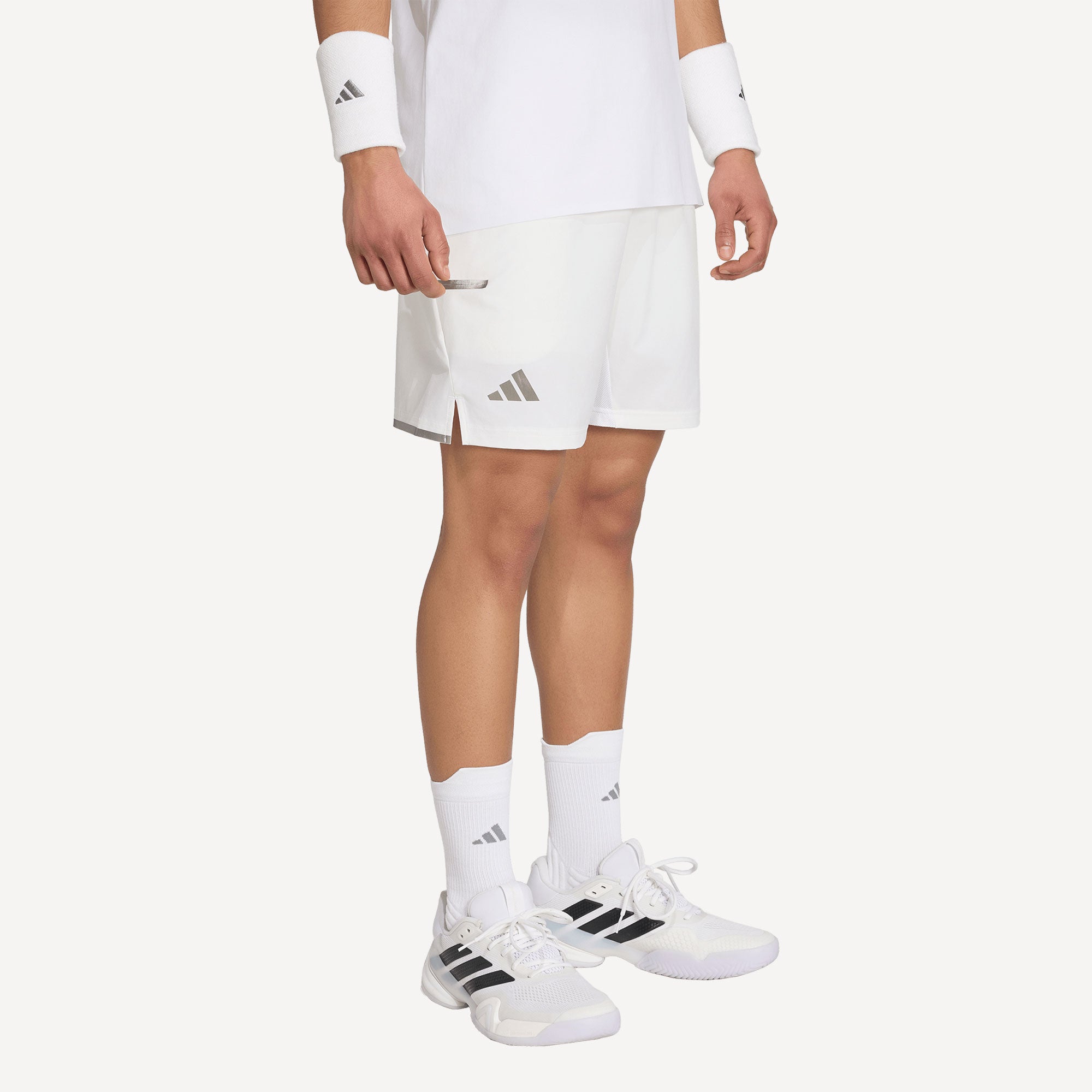 adidas Pro Men's 2IN1 7-Inch Tennis Shorts - White (1)