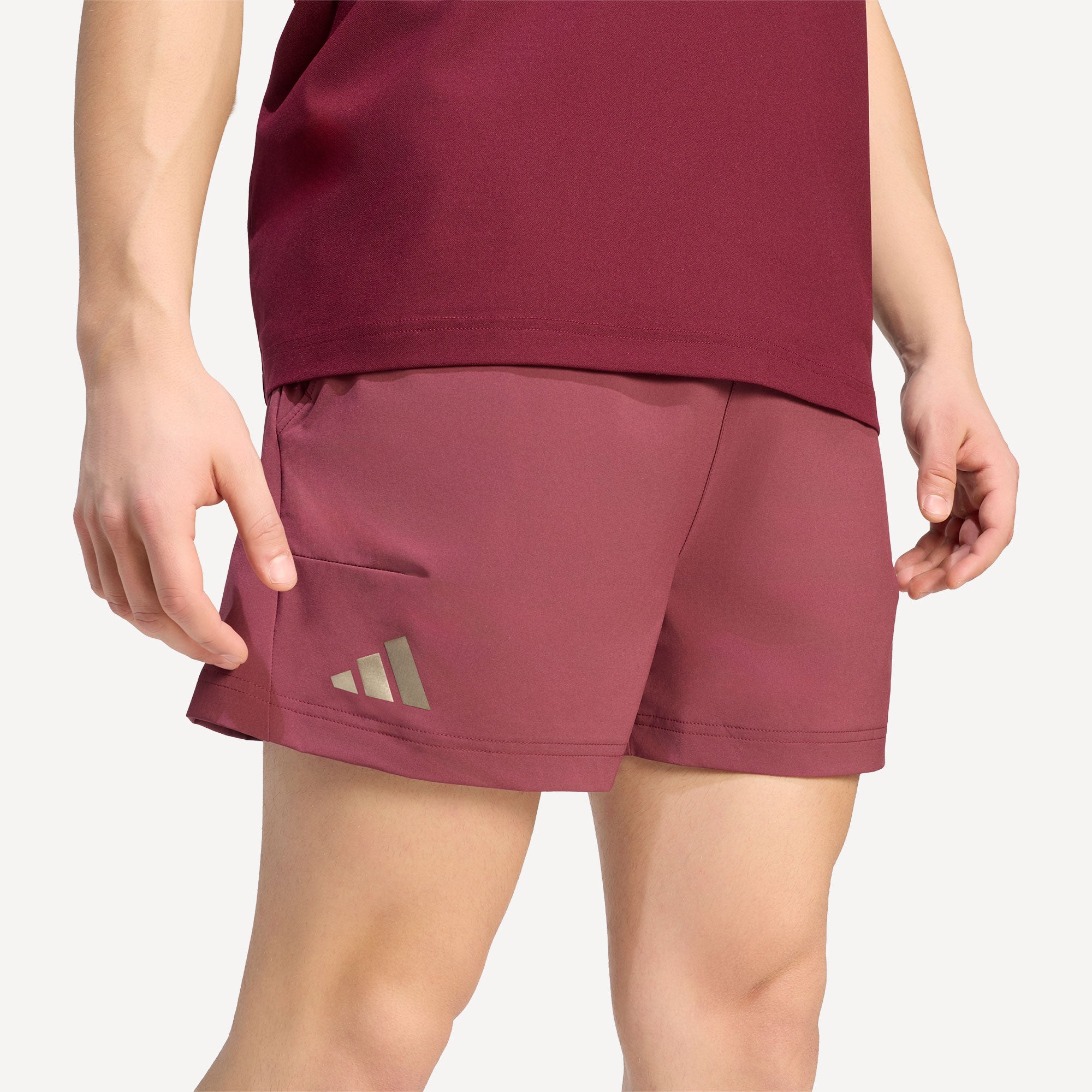 adidas Pro Men's Climacool Tennis Shorts and Tight Set - Red (4)