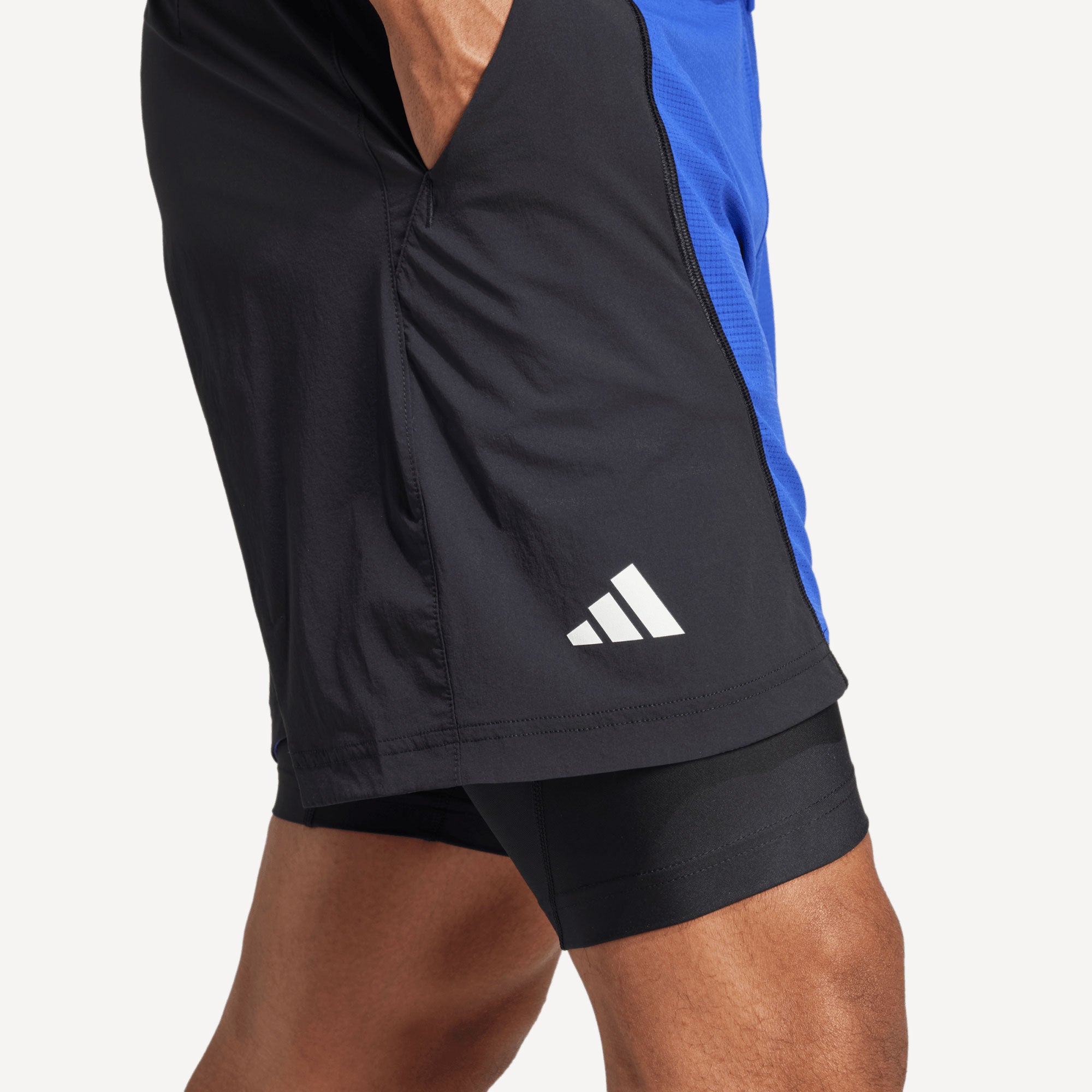 adidas Pro Men's Tennis Shorts & Inner Shorts Set - Blue (5)