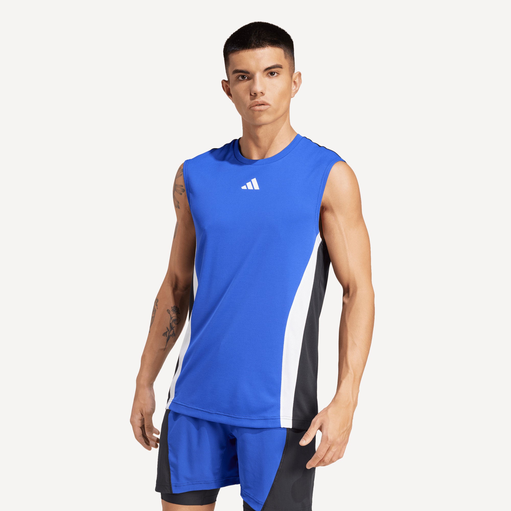 adidas Pro Men's Tennis Tank - Blue (1)