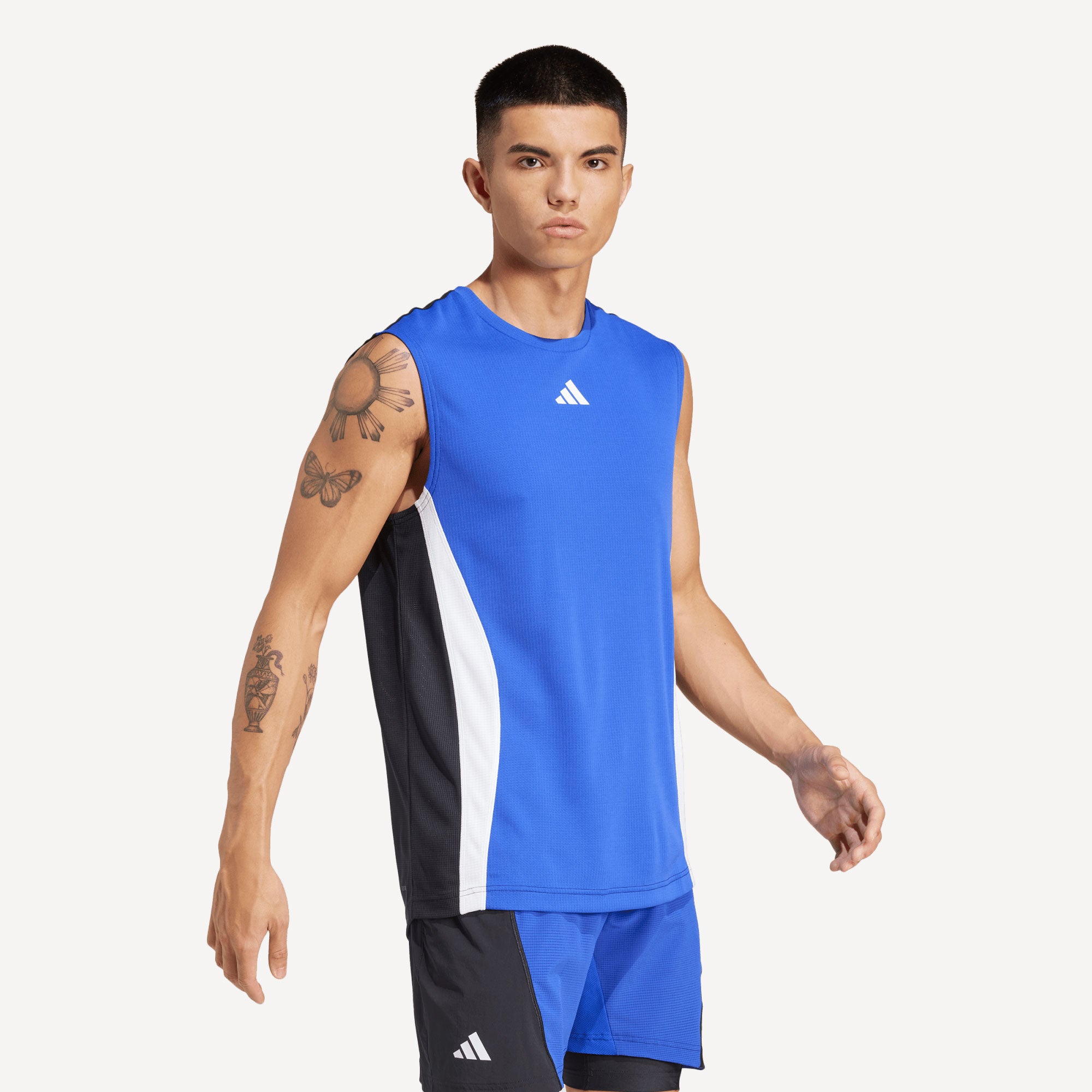 adidas Pro Men's Tennis Tank - Blue (3)