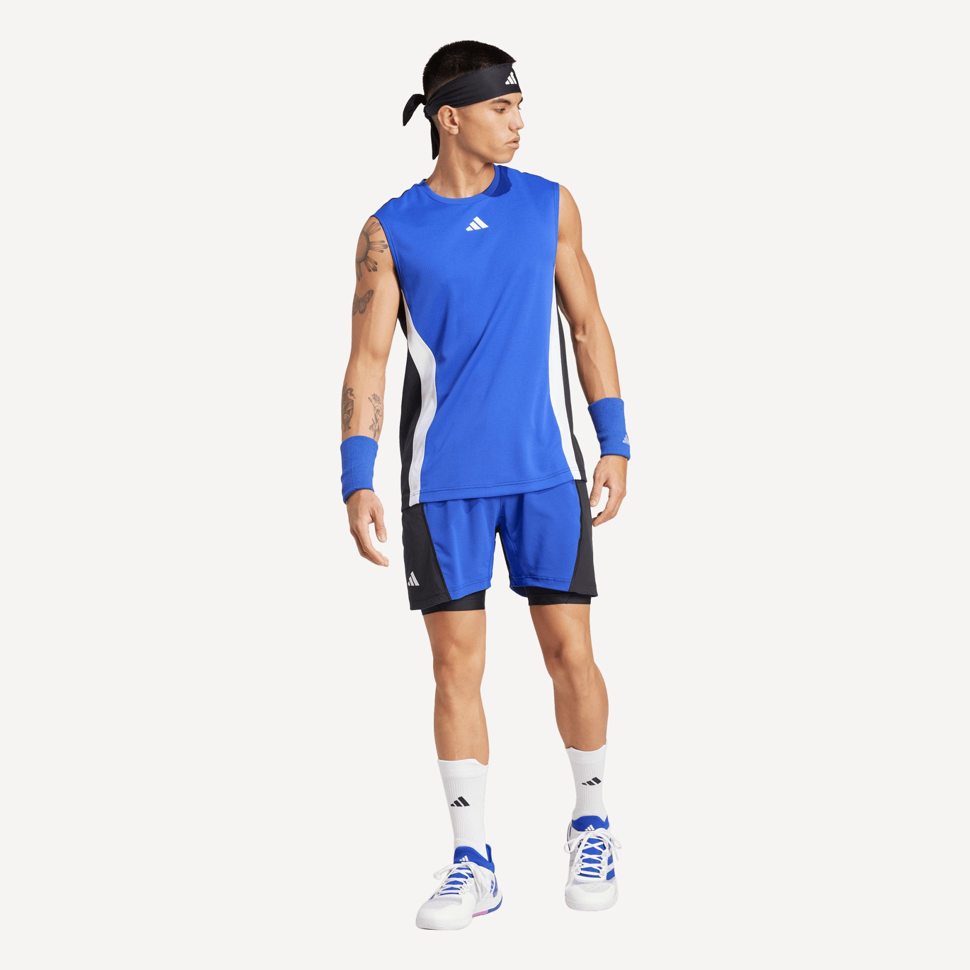 adidas Pro Men's Tennis Tank - Blue (4)