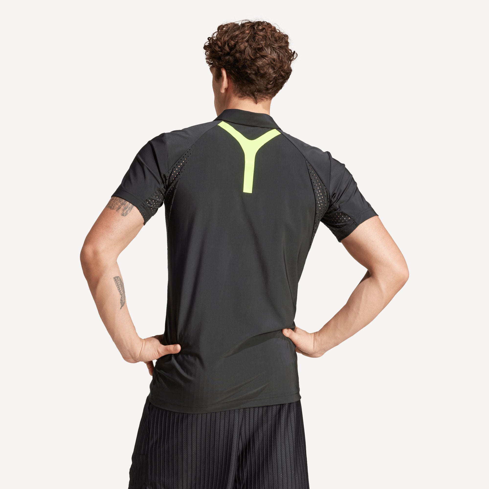 adidas Pro Paris Men's Freelift Tennis Polo - Black (2)
