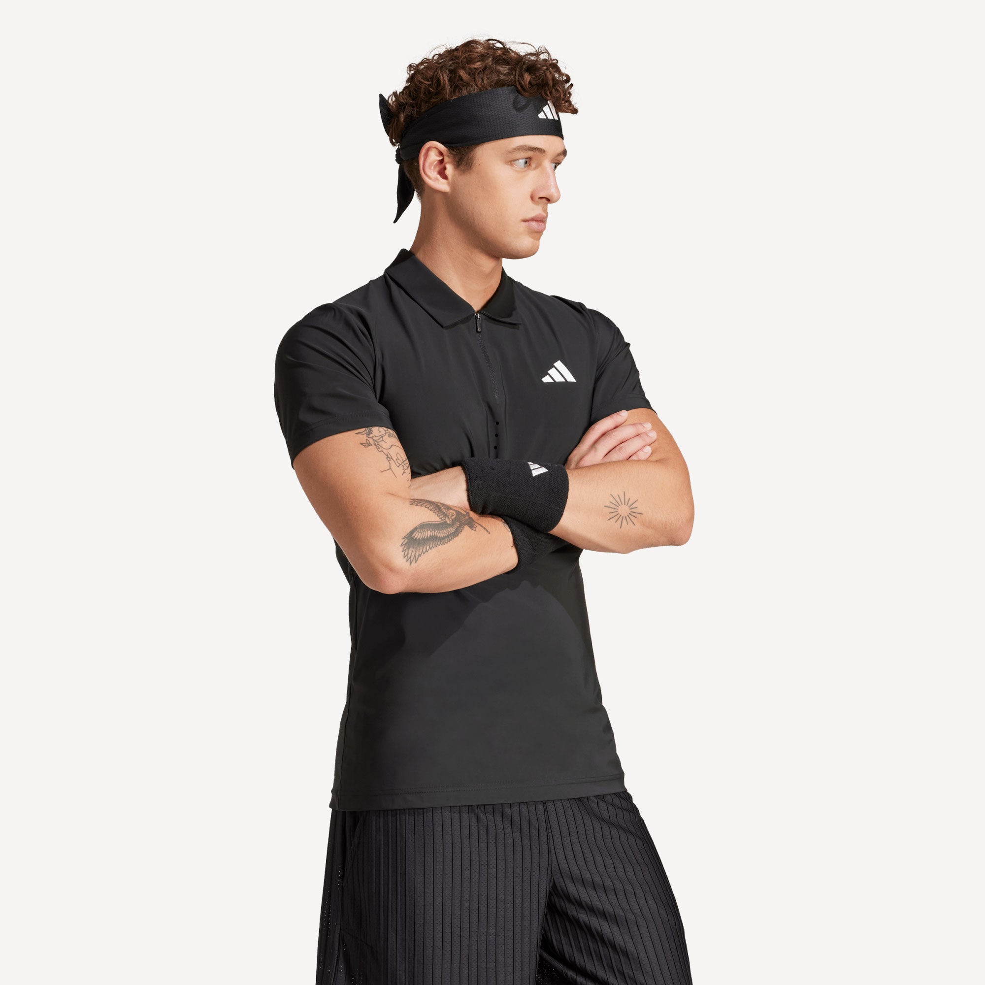 adidas Pro Paris Men's Freelift Tennis Polo - Black (3)