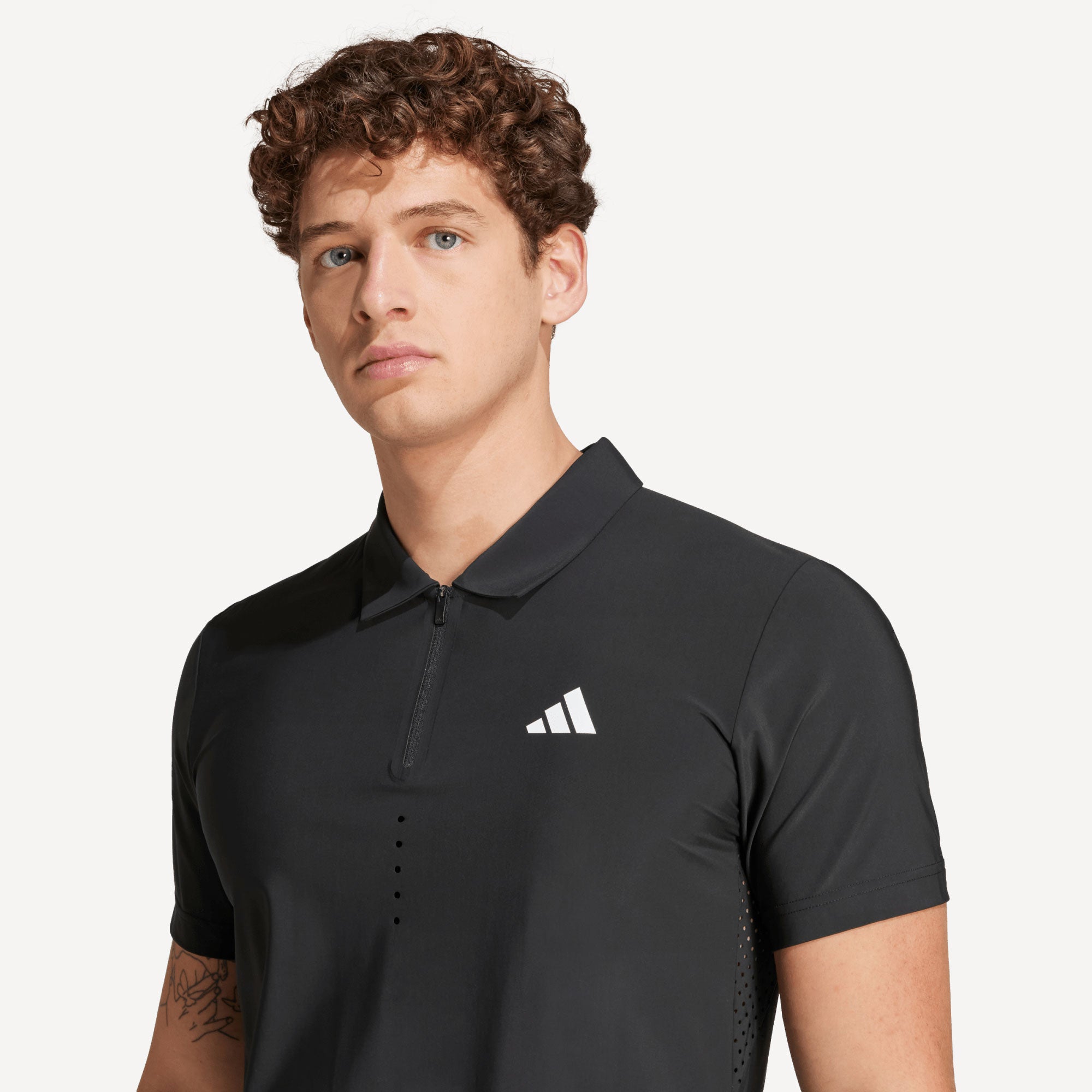 adidas Pro Paris Men's Freelift Tennis Polo - Black (4)