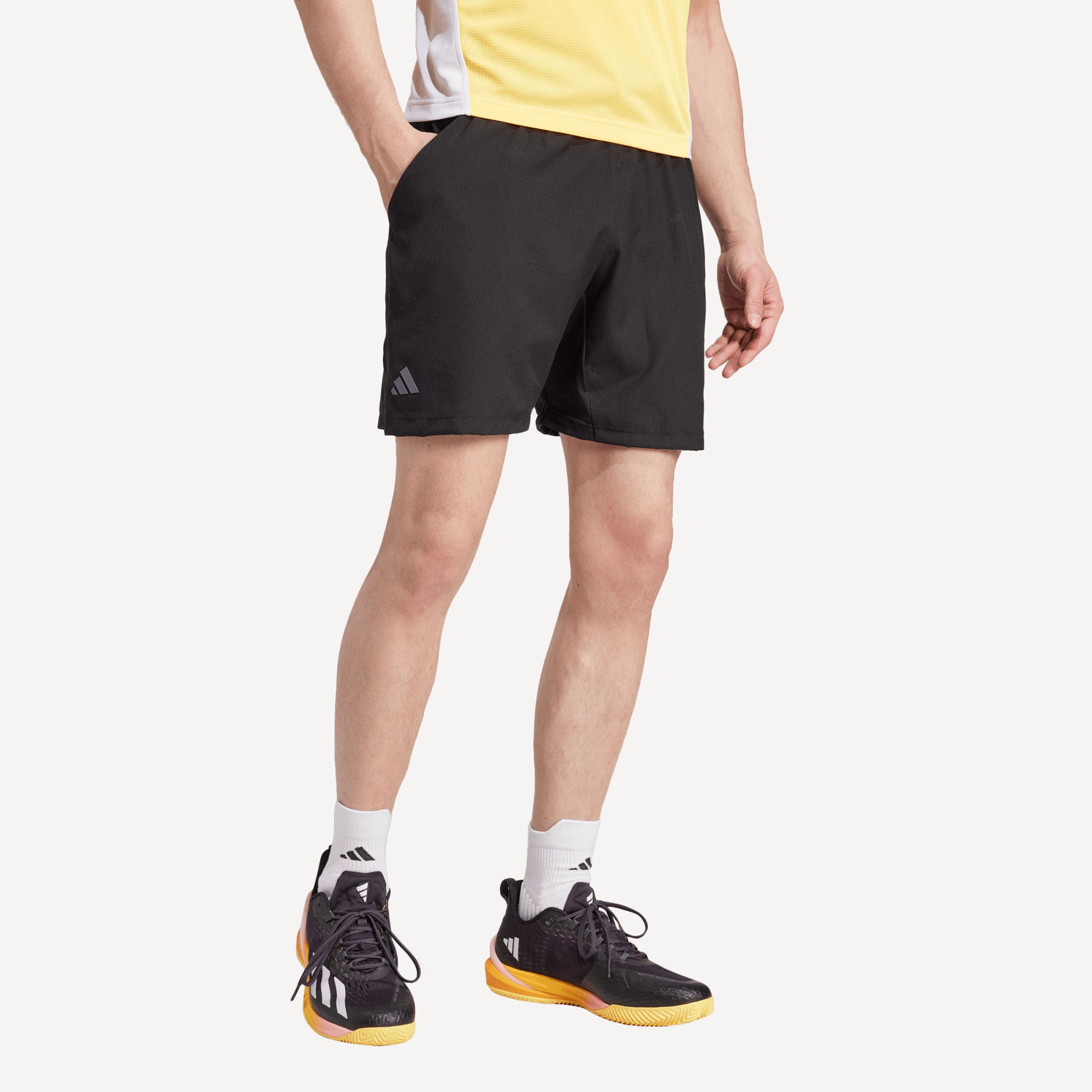 adidas Pro Paris Men's Tennis Shorts and Inner Shorts Set - Black (1)