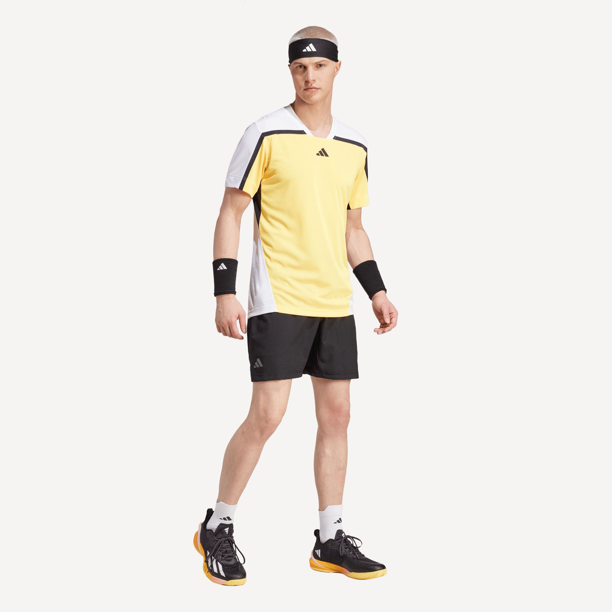 adidas Pro Paris Men's Tennis Shorts and Inner Shorts Set - Black (4)