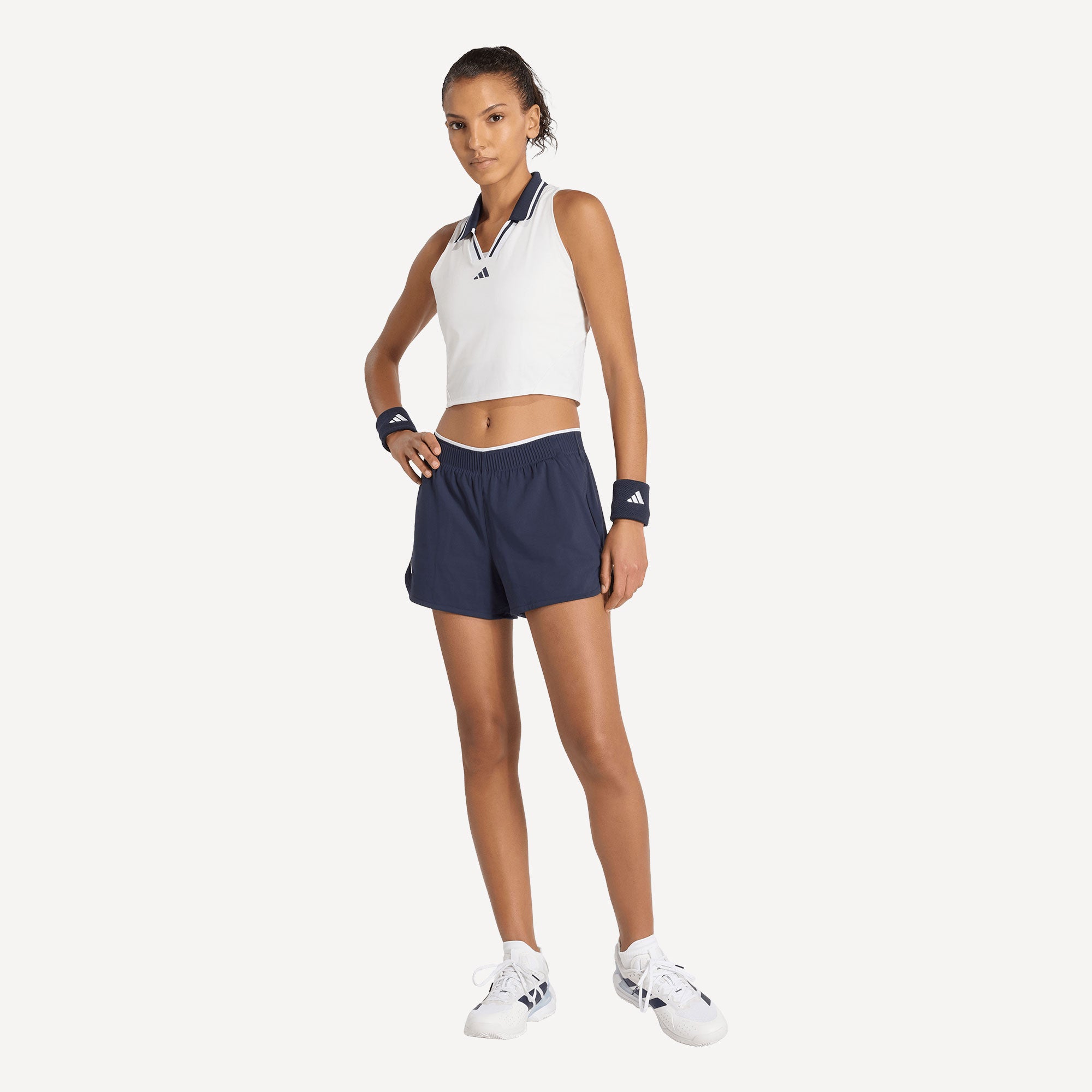 adidas Pro Women's Midi Tennis Tank - White (4)