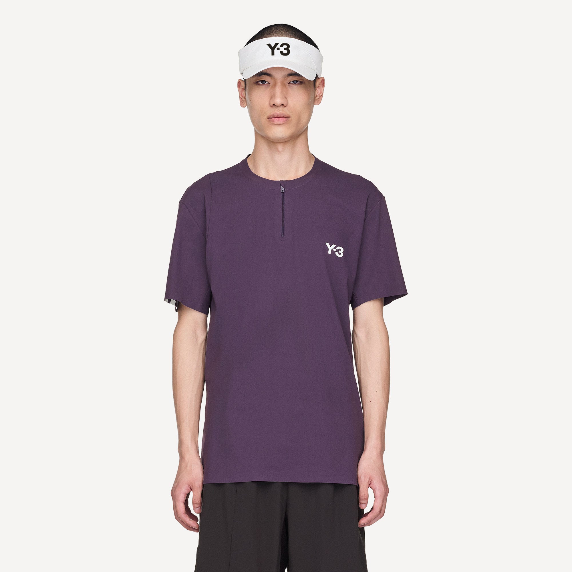 adidas Y-3 Pro US Open Men's Freelift Zip Tennis Shirt - Purple (1)