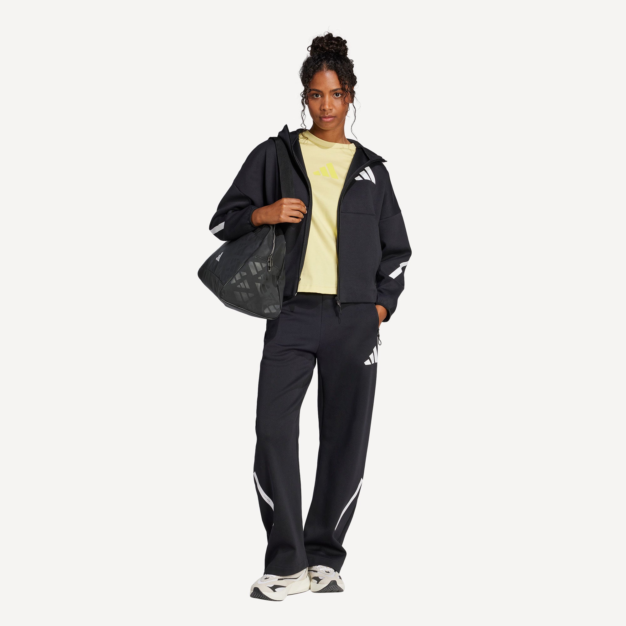 adidas ZNE Women's Full-Zip Hoody - Black | Tennis Only