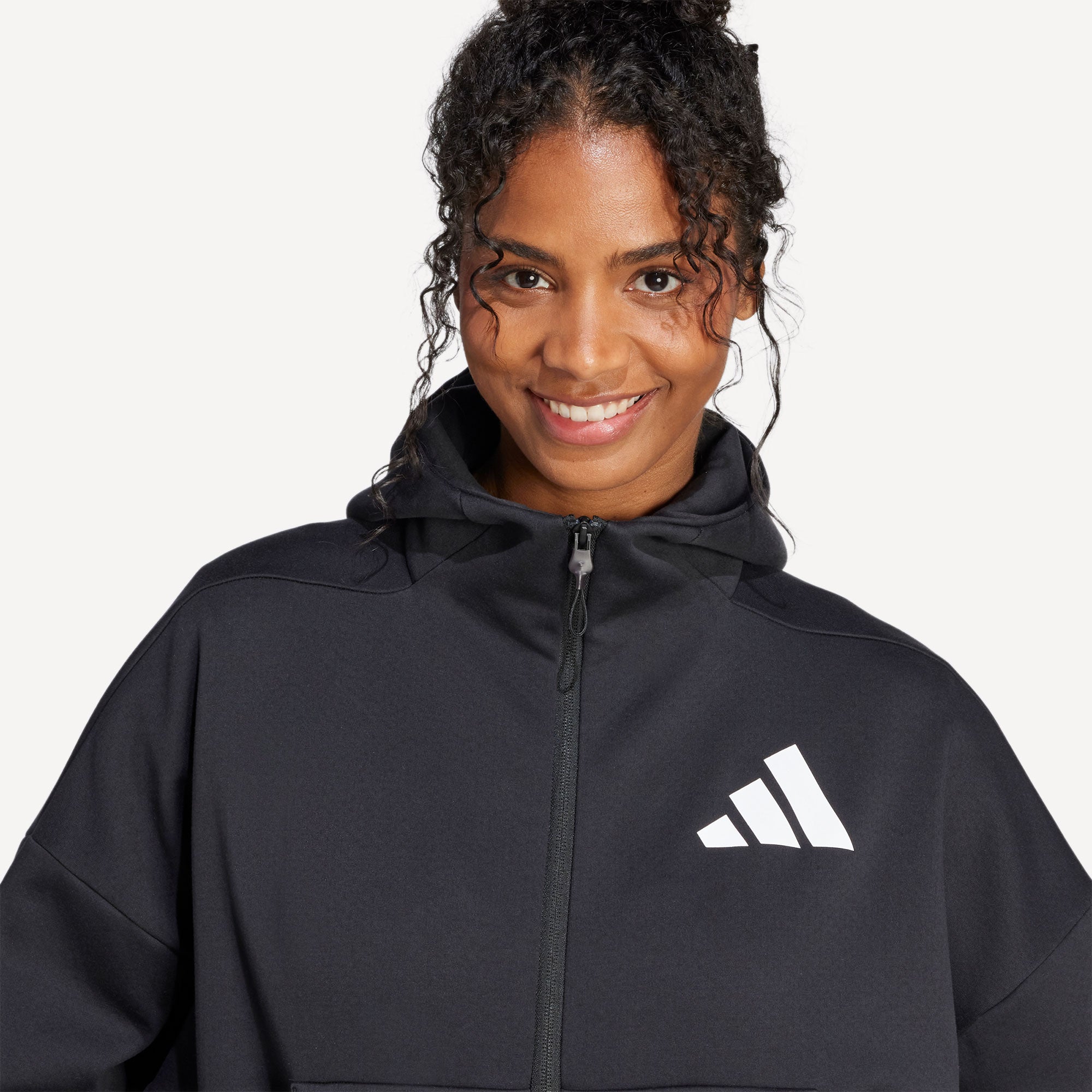 adidas ZNE Women's Full-Zip Hoody - Black | Tennis Only