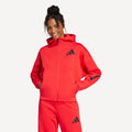 adidas ZNE Women's Full-Zip Hoody - Red (1)