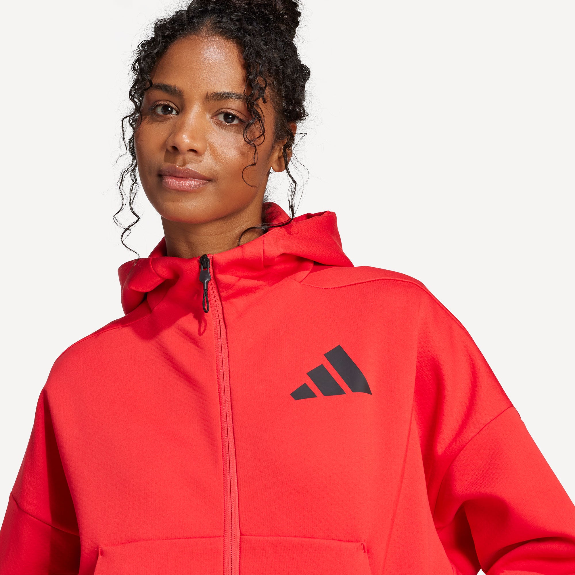 adidas ZNE Women's Full-Zip Hoody - Red (5)