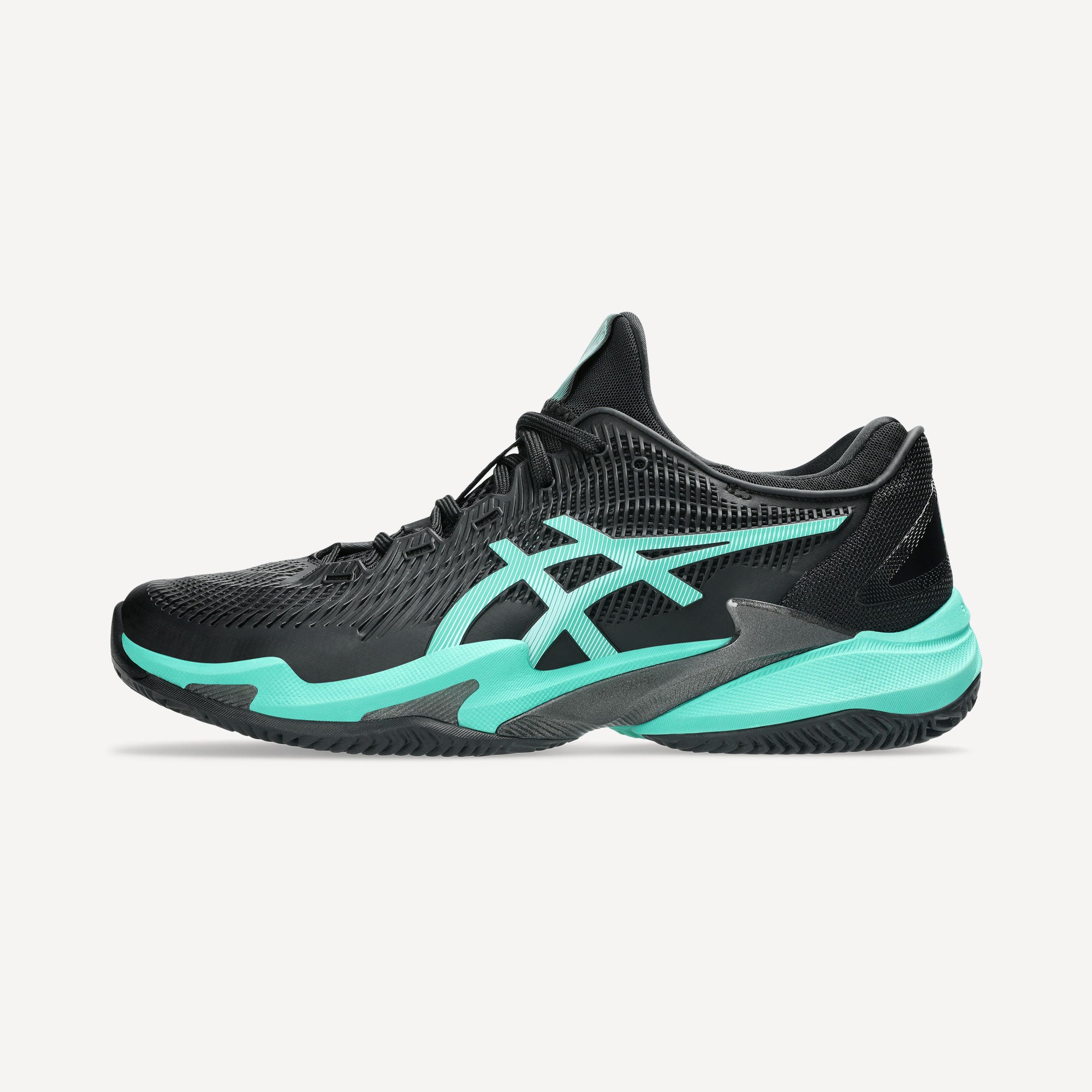 ASICS Court FF 3 Clay Men's Clay Court Tennis Shoes - Black (8)