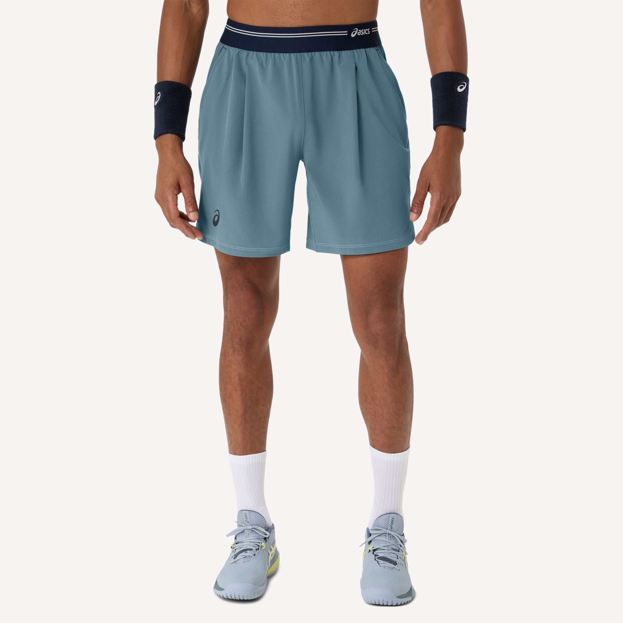 ASICS Game Men's 7-Inch Tennis Shorts - Grey (1)