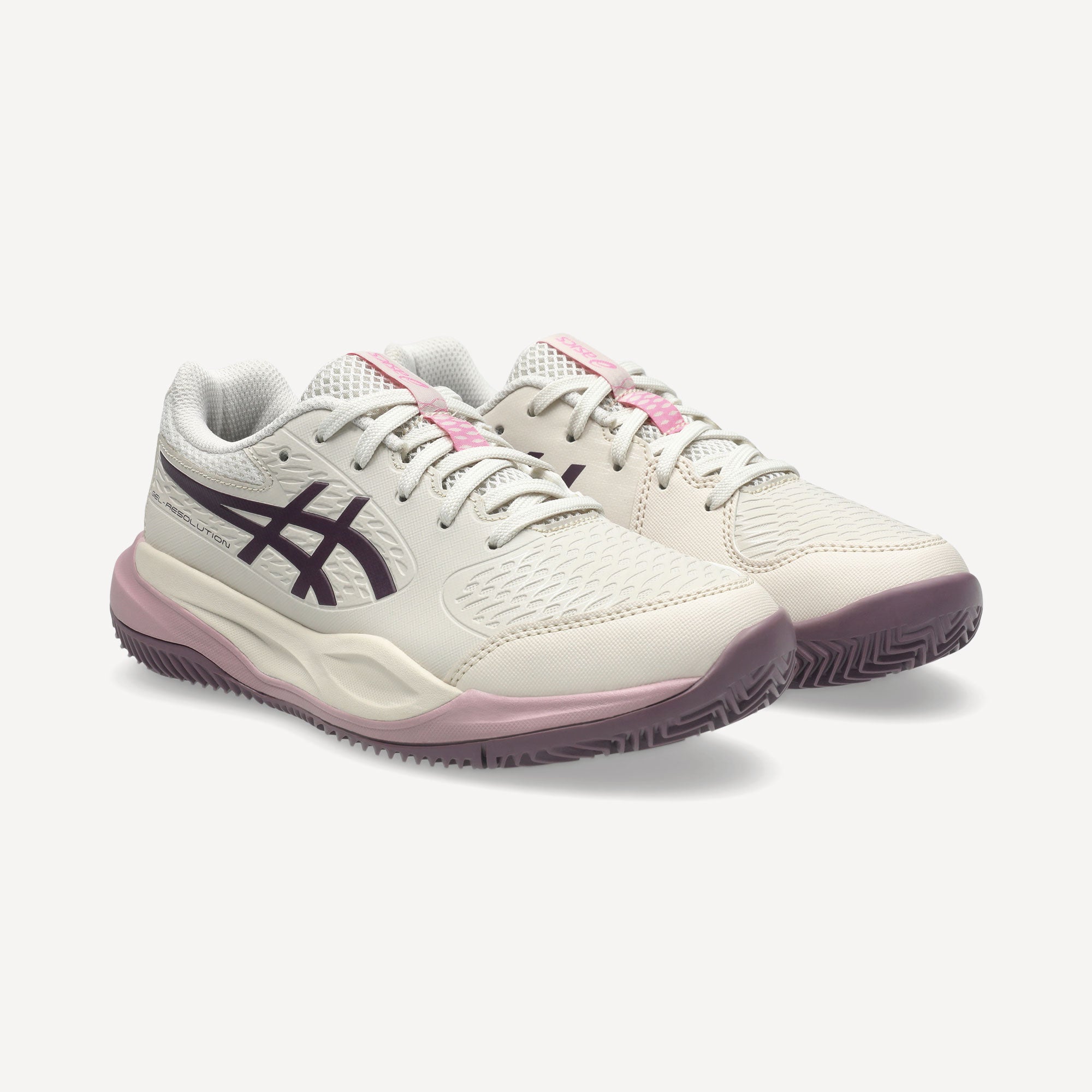 ASICS Gel-Resolution X Kids' Clay Court Tennis Shoes - Off-white (4)