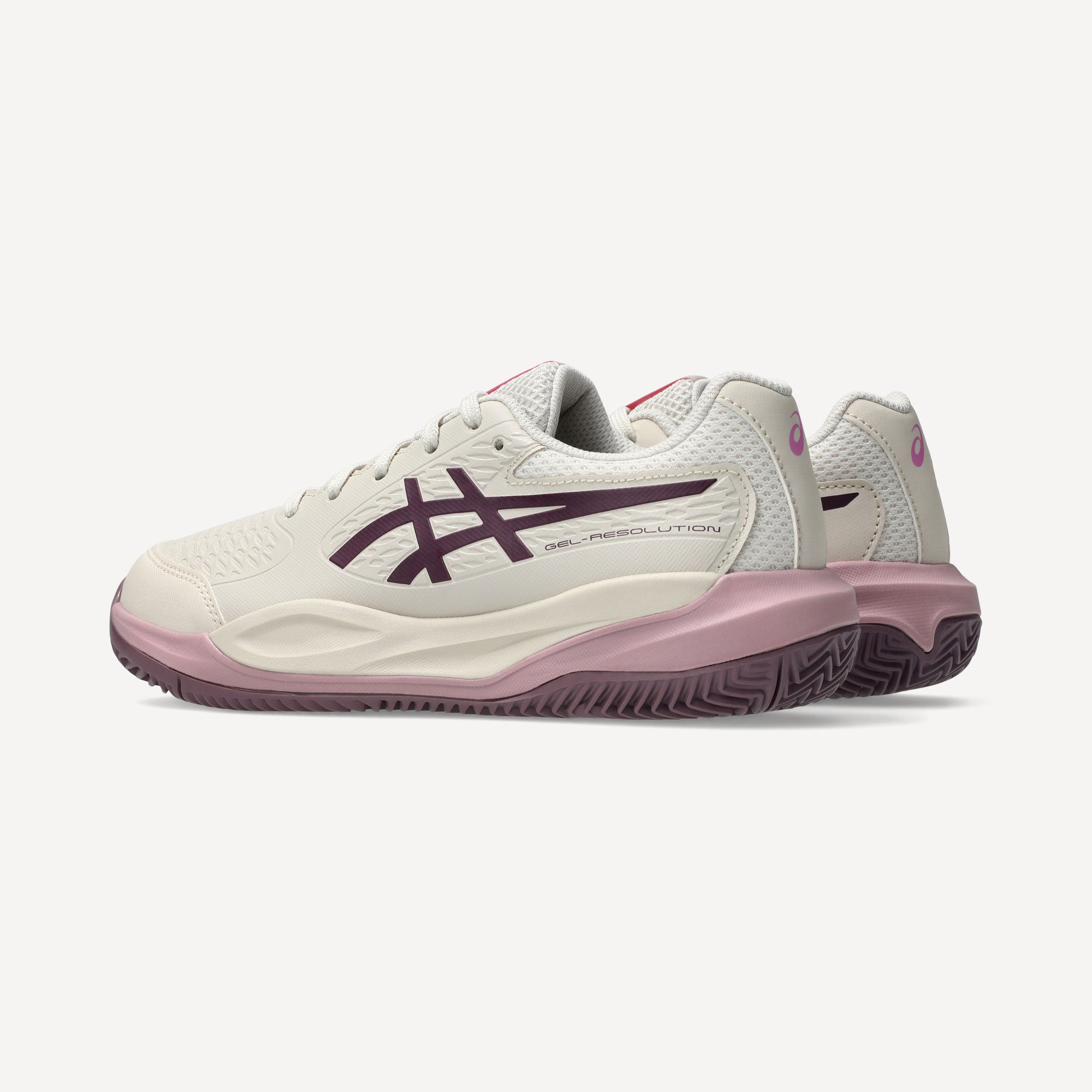 ASICS Gel-Resolution X Kids' Clay Court Tennis Shoes - Off-white (5)