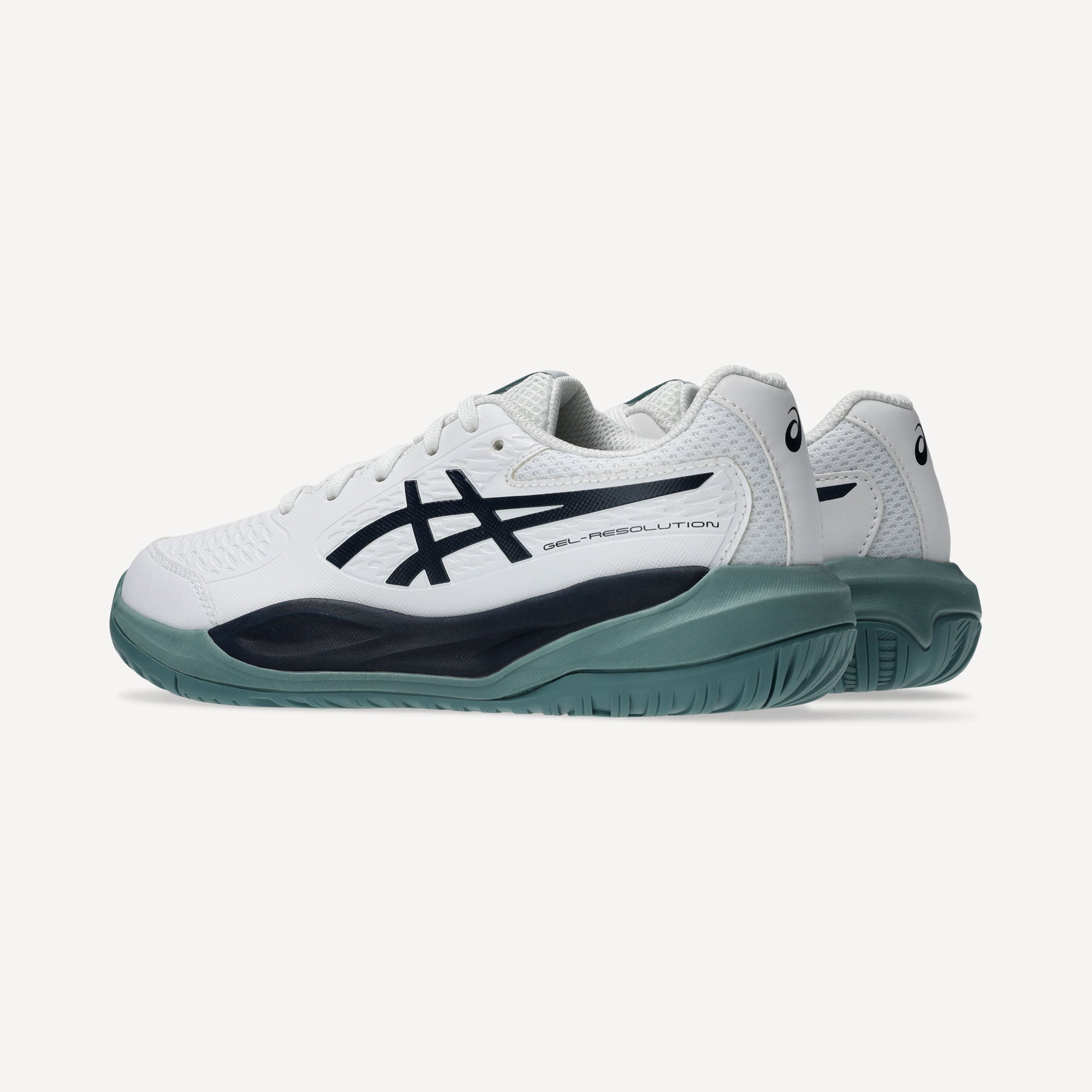 ASICS Gel-Resolution X Kids' Hard Court Tennis Shoes - White (5)