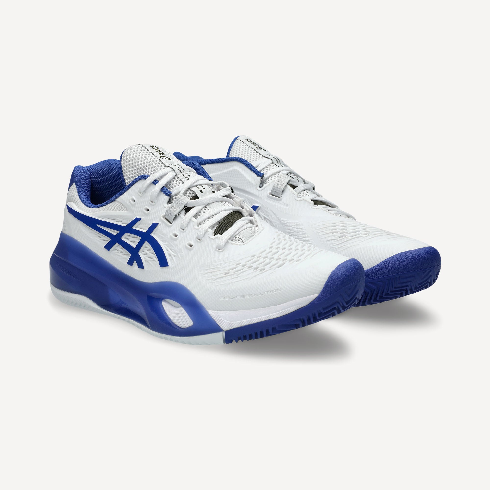 ASICS Gel-Resolution X Men's Clay Court Tennis Shoes - White/Blue (4)