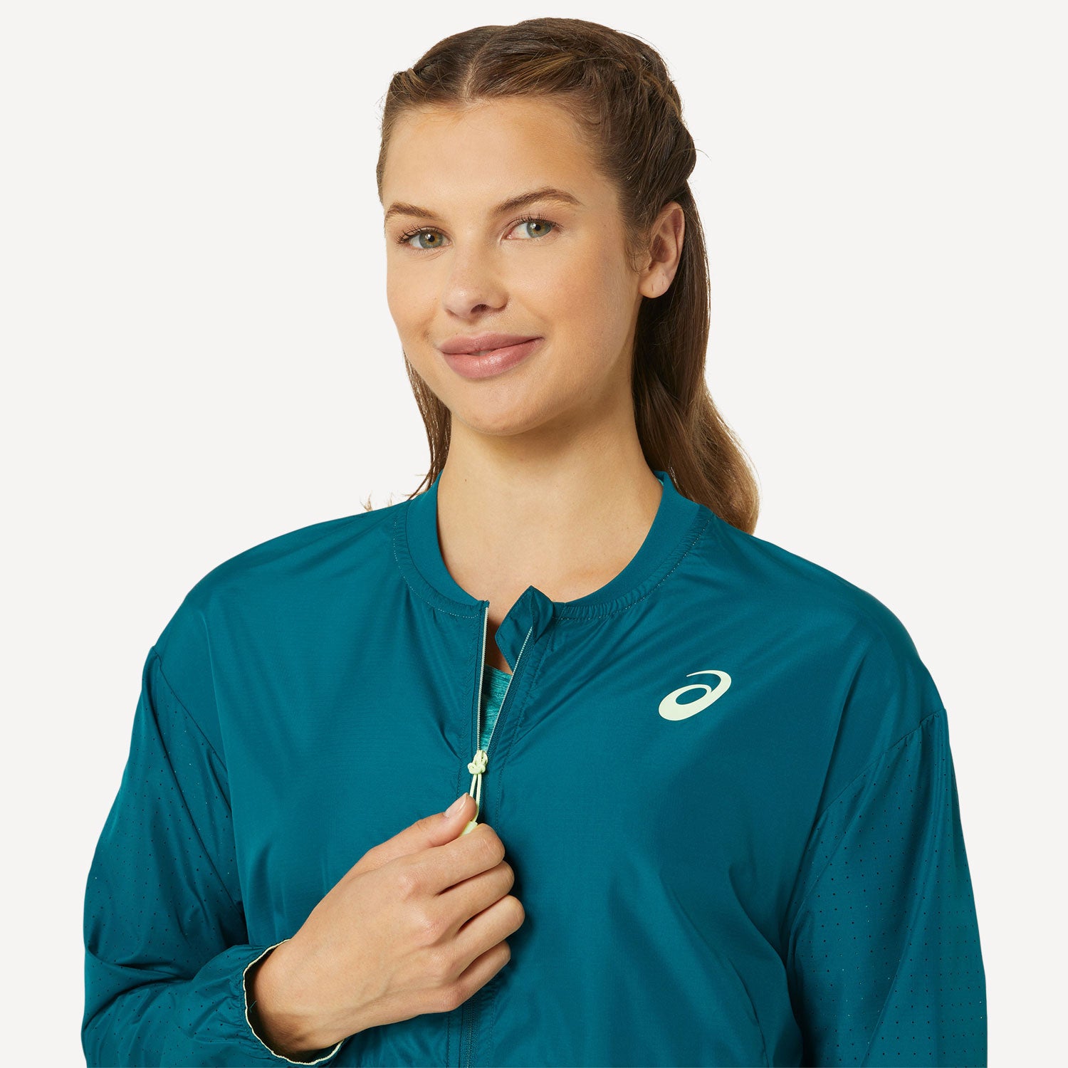 ASICS Nagino Women's Bomber Tennis Jacket - Green (4)