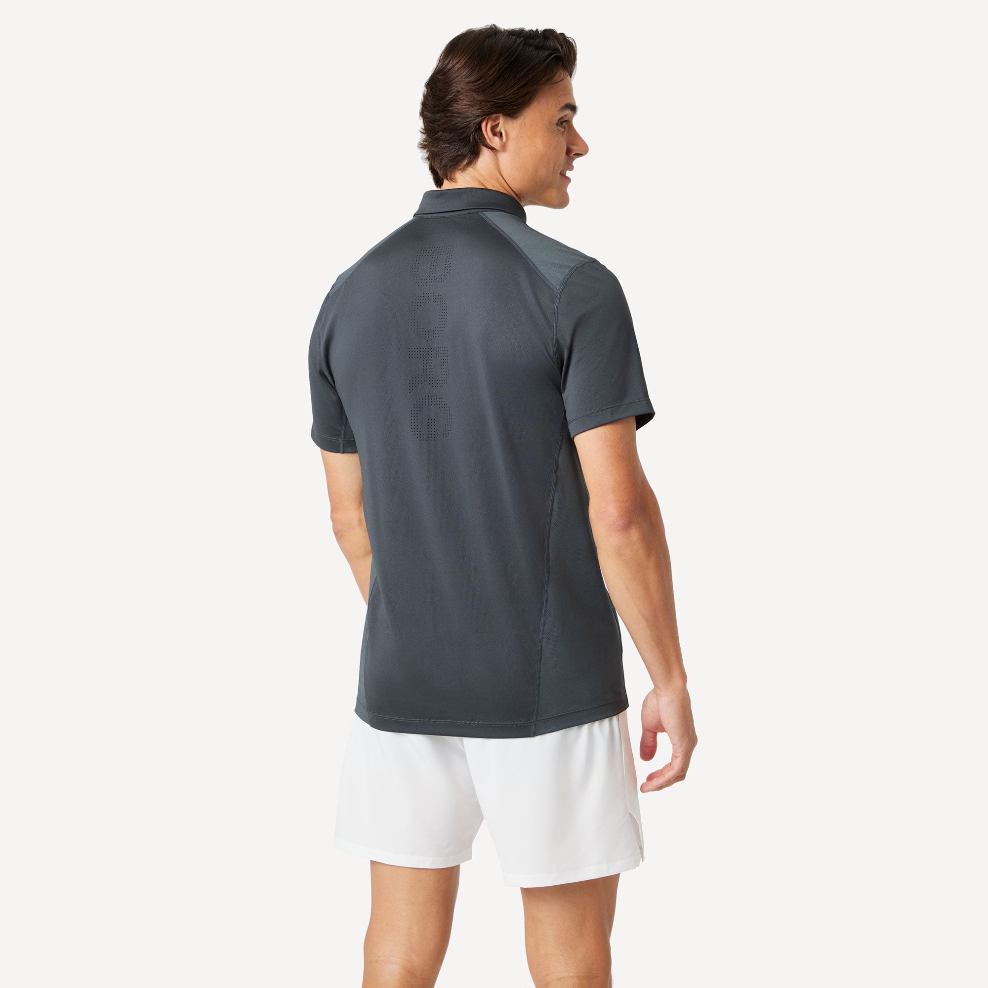 Björn Borg Ace Men's Mesh Panel Tennis Polo - Grey (2)