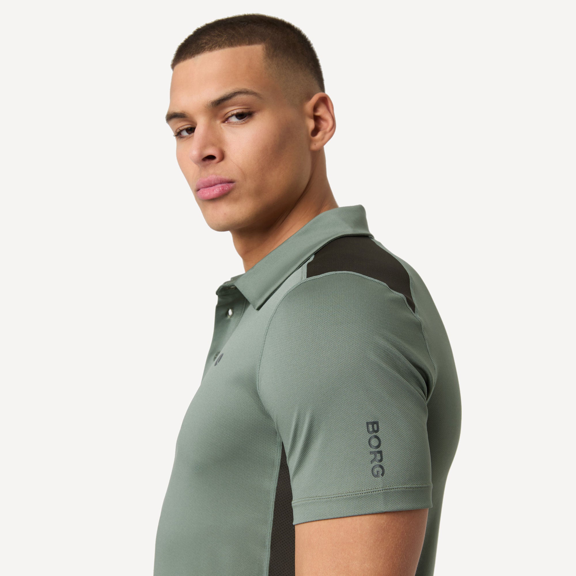 Björn Borg Ace Men's Mesh Panel Tennis Polo - Green (6)