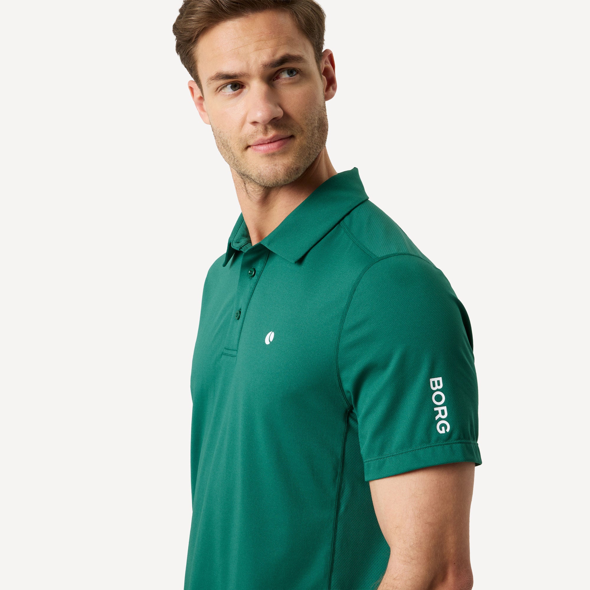 Björn Borg Ace Men's Mesh Panel Tennis Polo - Green (5)