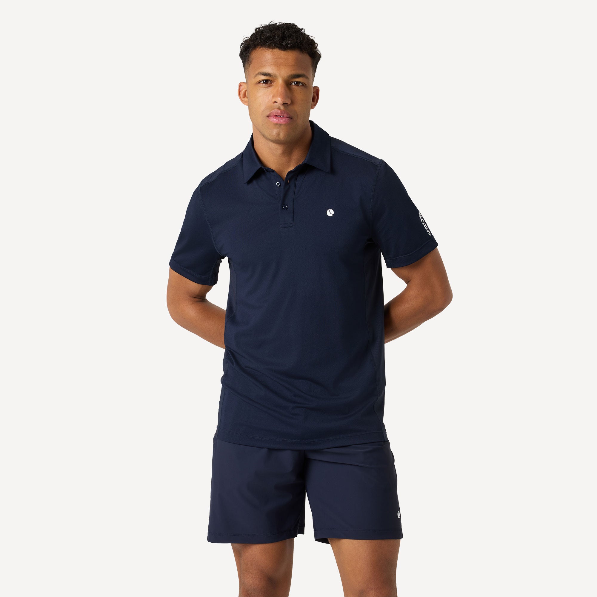 Björn Borg Ace Men's Mesh Panel Tennis Polo - Dark Blue (1)