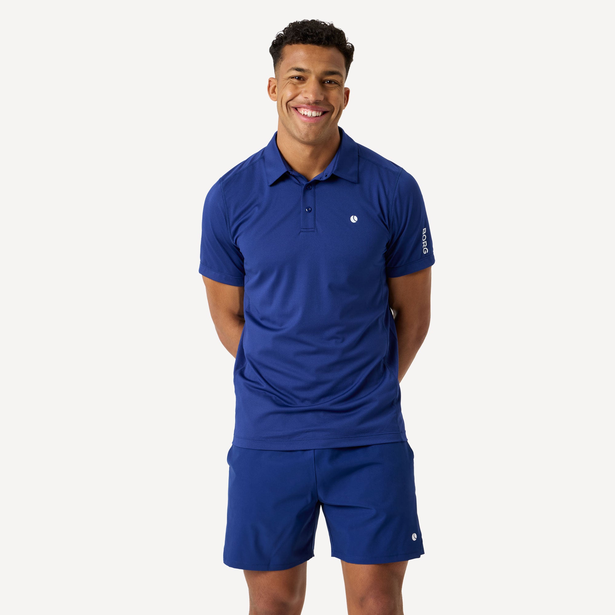 Björn Borg Ace Men's Mesh Panel Tennis Polo - Blue (1)