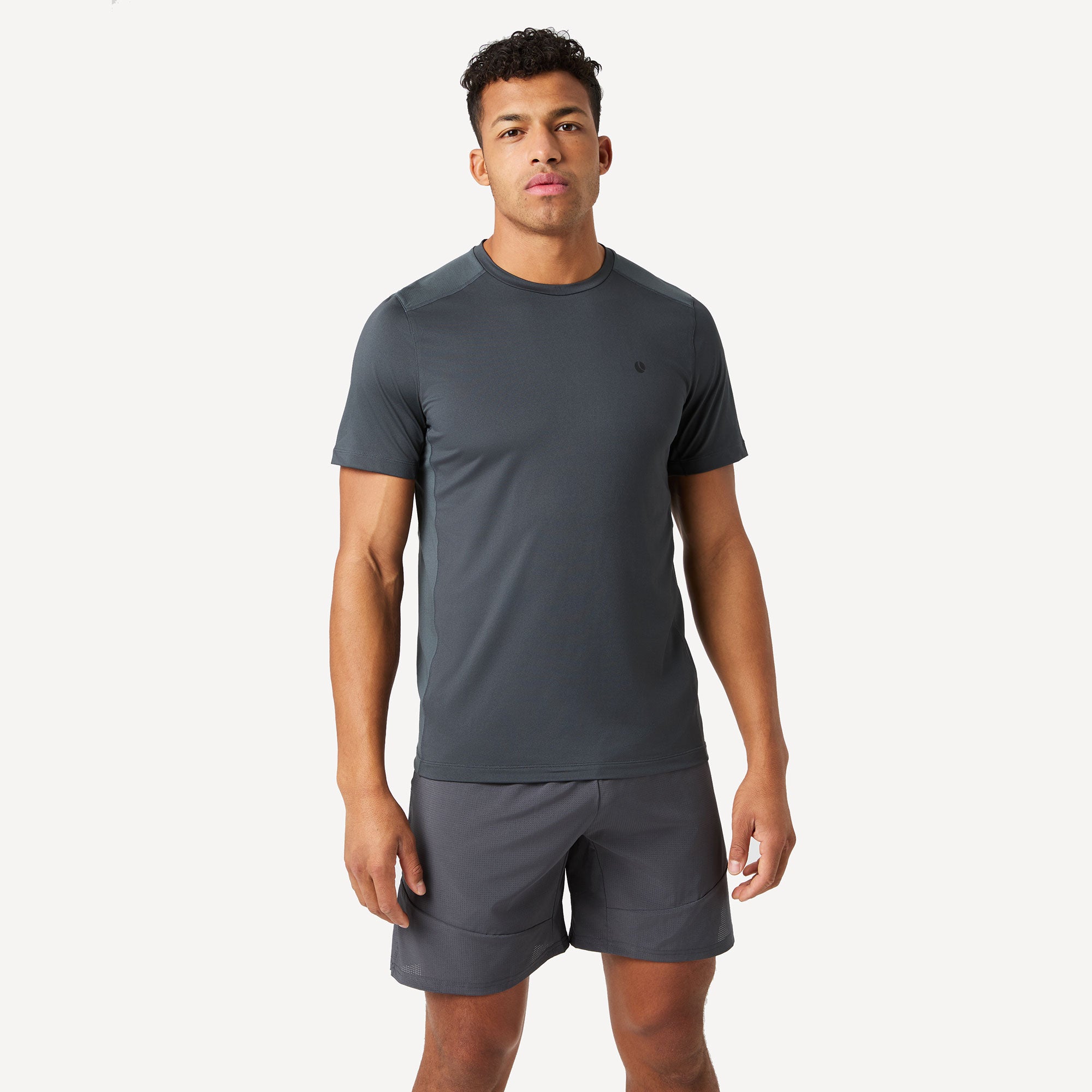 Björn Borg Ace Men's Mesh Panel Tennis Shirt - Grey (1)