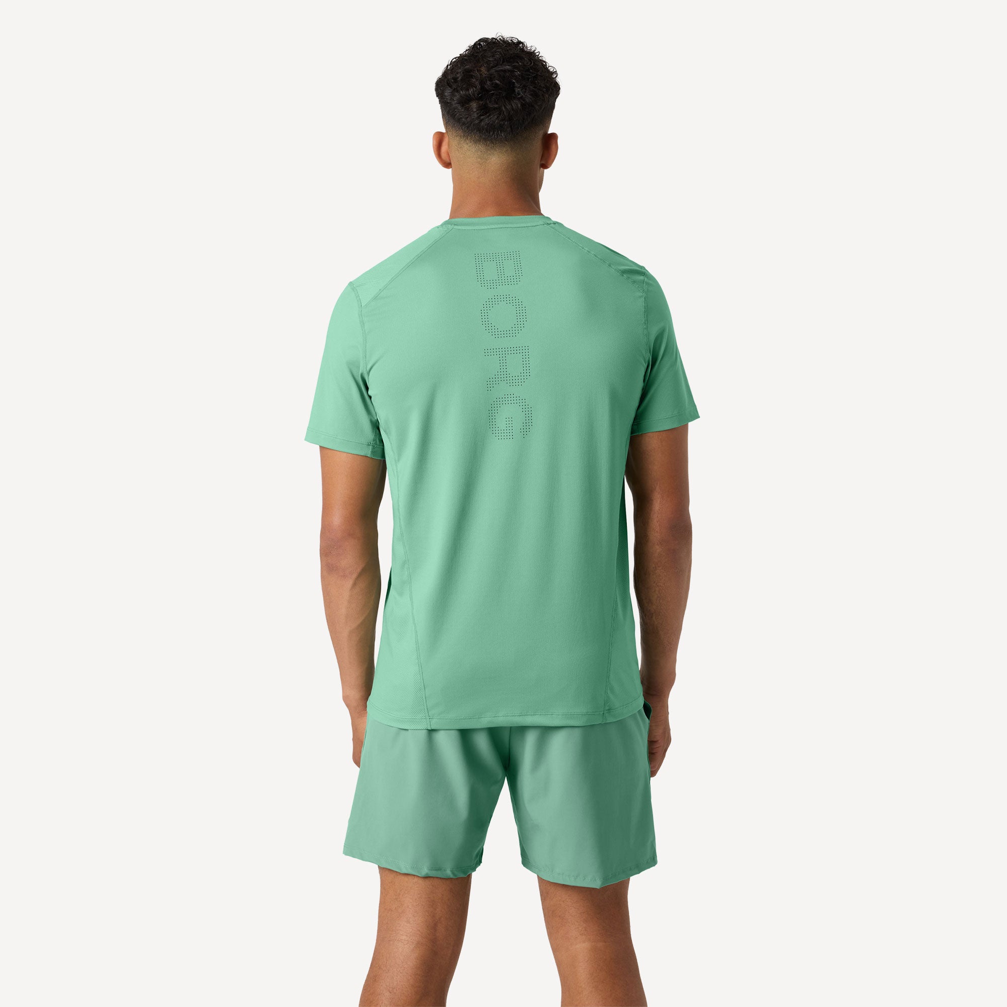 Björn Borg Ace Men's Mesh Panel Tennis Shirt - Green (2)