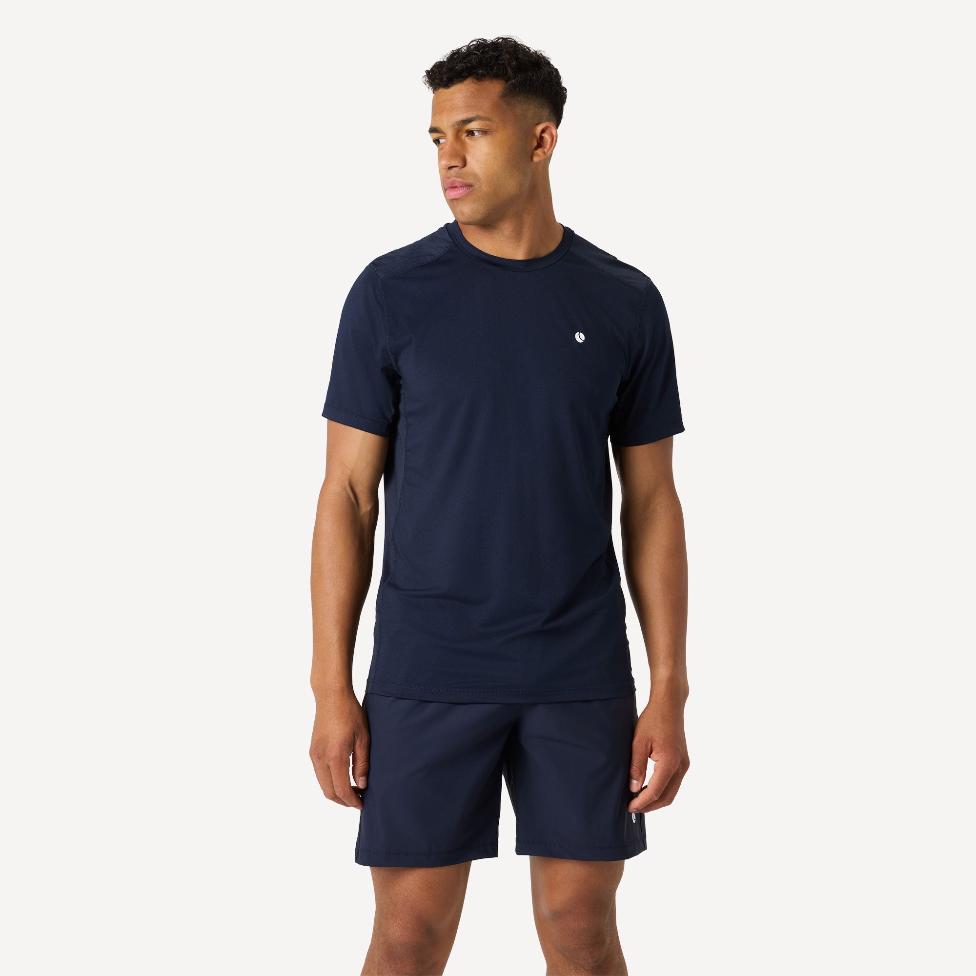 Björn Borg Ace Men's Mesh Panel Tennis Shirt - Dark Blue (1)