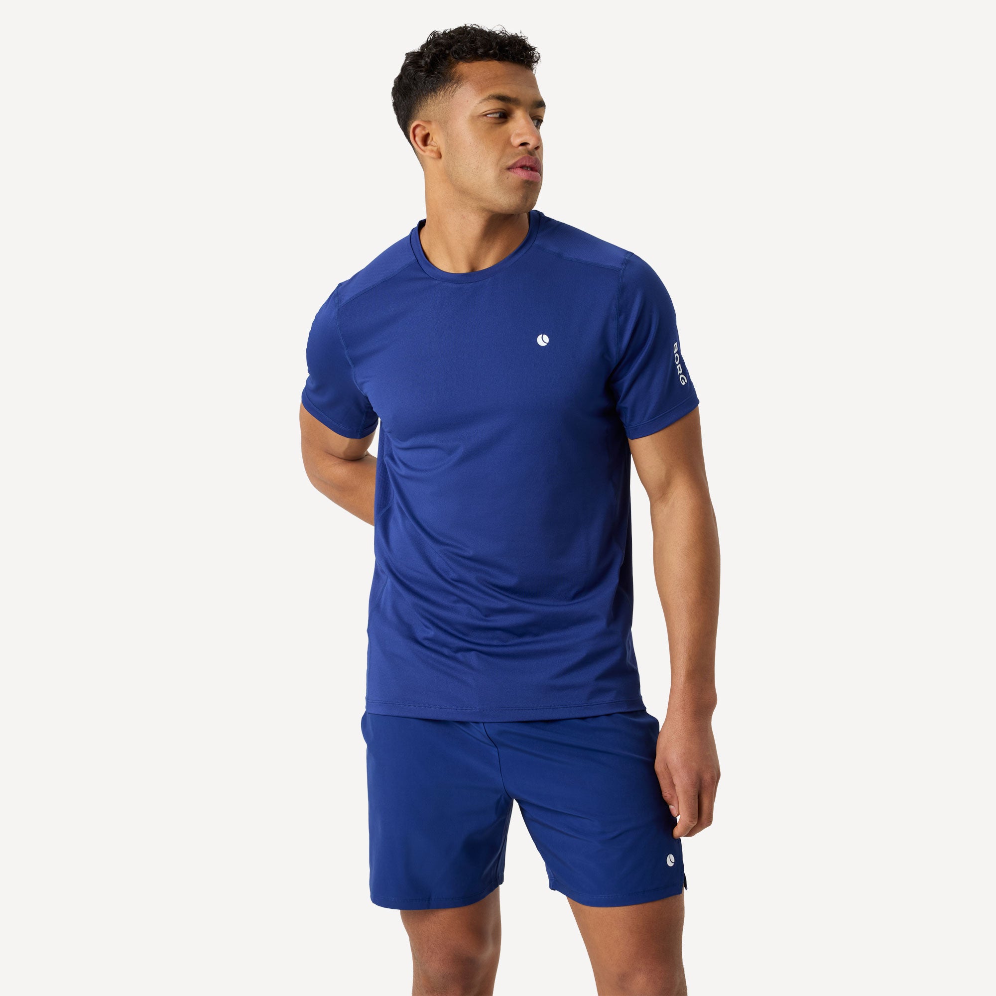 Björn Borg Ace Men's Mesh Panel Tennis Shirt - Blue (1)