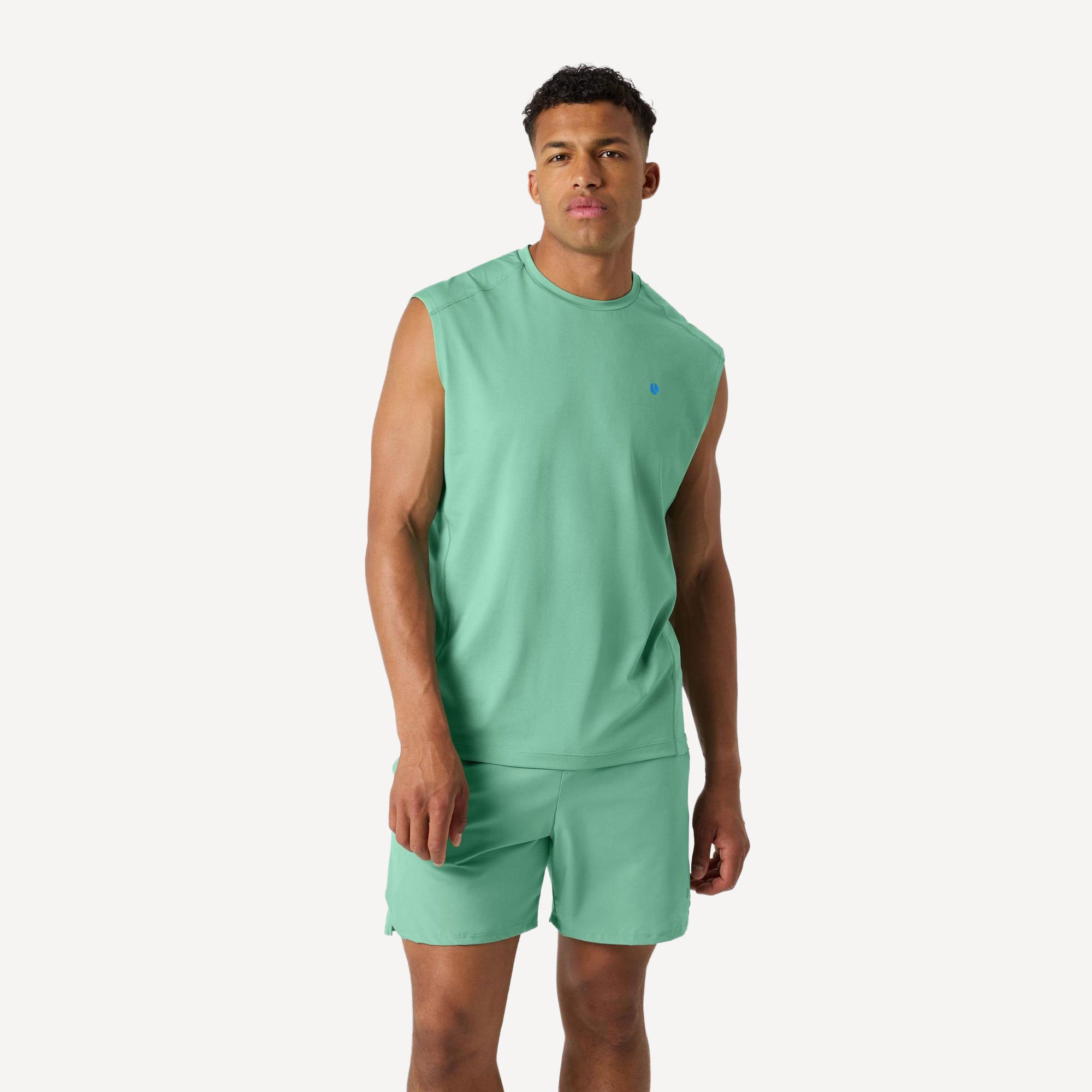 Björn Borg Ace Men's Mesh Panel Tennis Tank - Green (1)