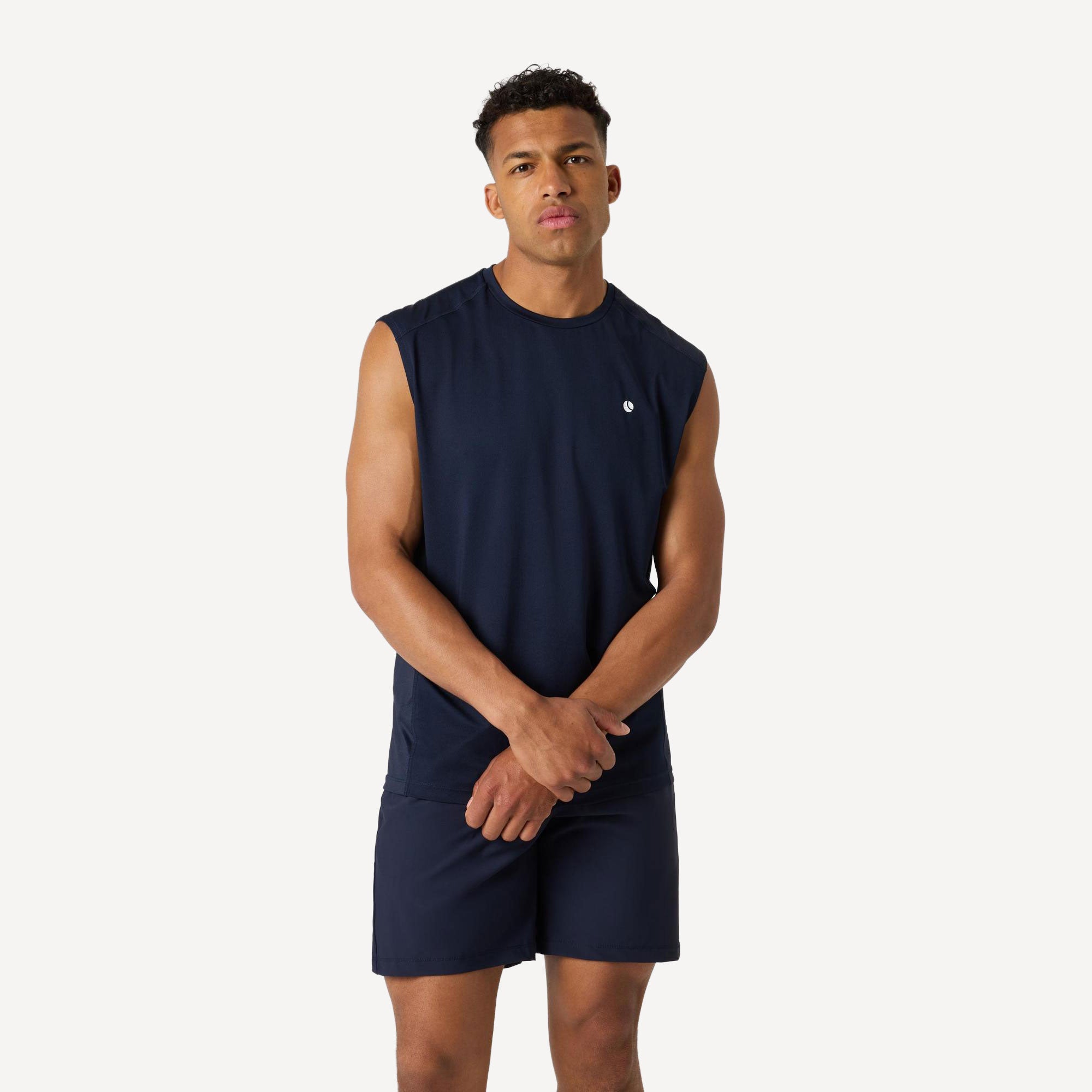 Björn Borg Ace Men's Mesh Panel Tennis Tank - Dark Blue (1)